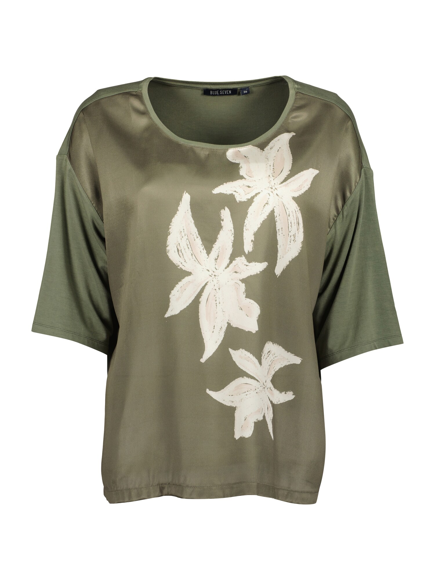 BLUE SEVEN Tricou bej / culoarea pielii / bej deschis / verde închis