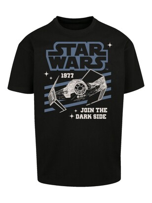 F4NT4STIC Shirt ‘Star Wars Join The Dark Side 77’ Gemengde kleuren / Zwart