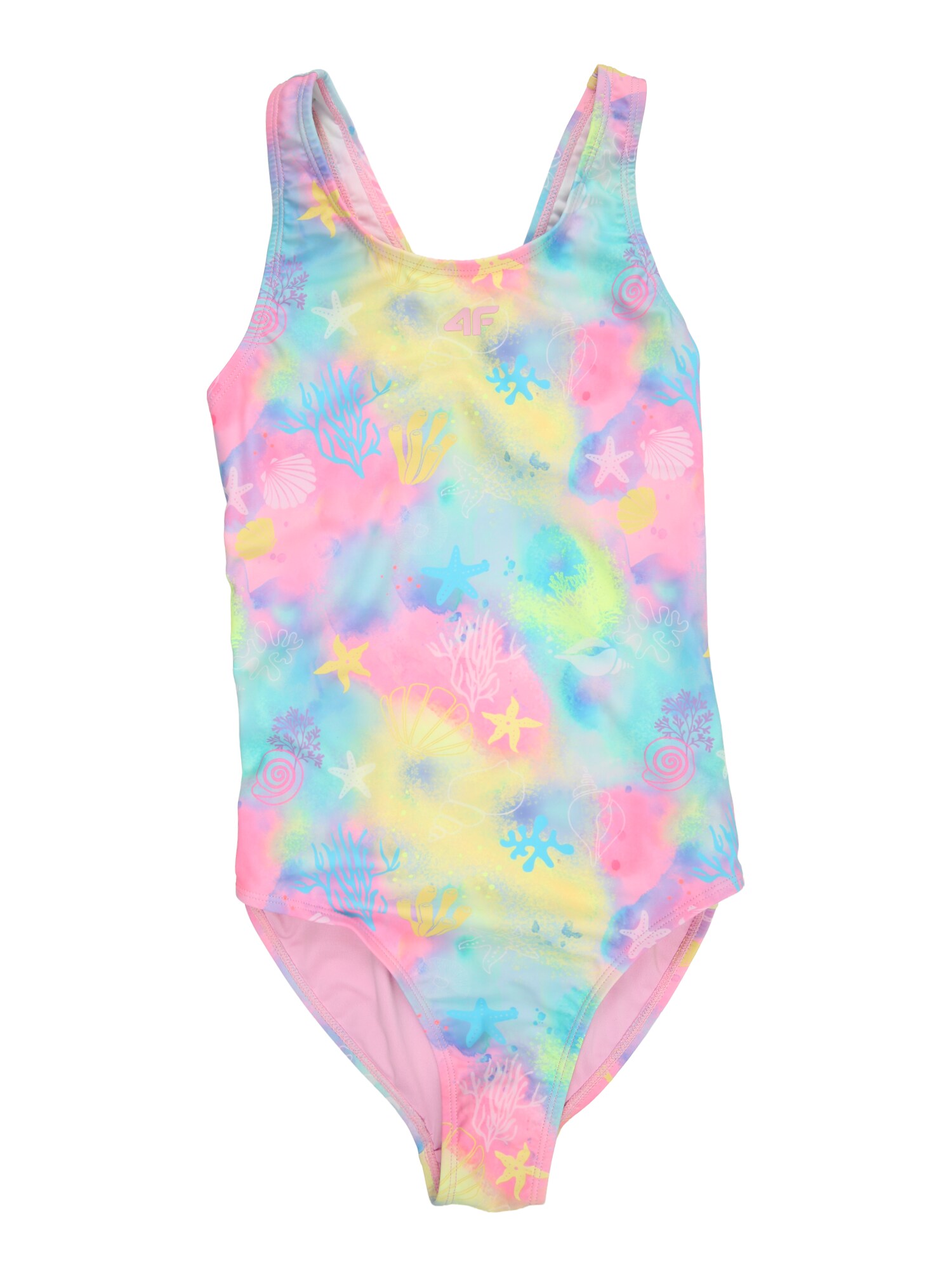 4F Junior Modă de plajă sport  albastru aqua / galben / roz