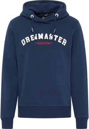 DreiMaster Maritim Sweatshirt ‘Kilata’ Ultramarine blauw / Grenadine / Wit