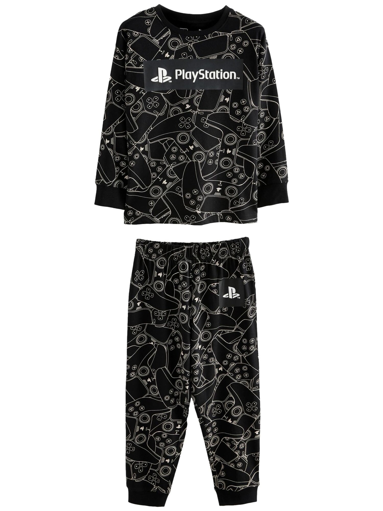 Next Pijamale  negru / alb