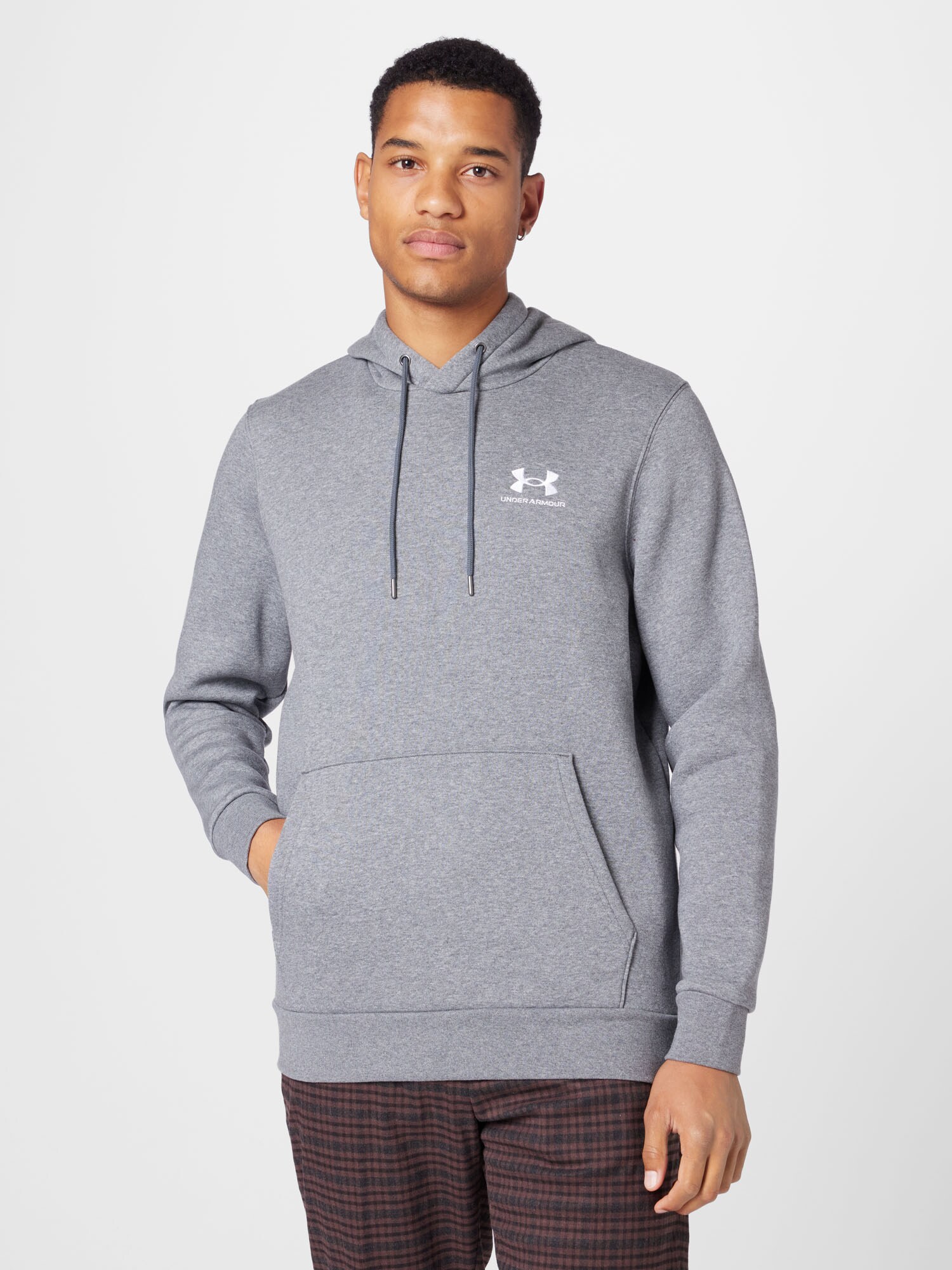 UNDER ARMOUR Sport szabadidős felsők 'Essential'  sötétszürke / fehér termék 2. képe