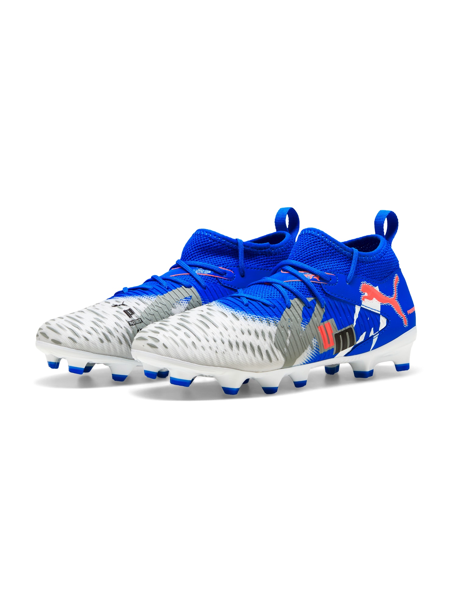 PUMA Sportcipő 'Future 8 Match Forever'  kék / szürke / korál / fehér termék 2. képe