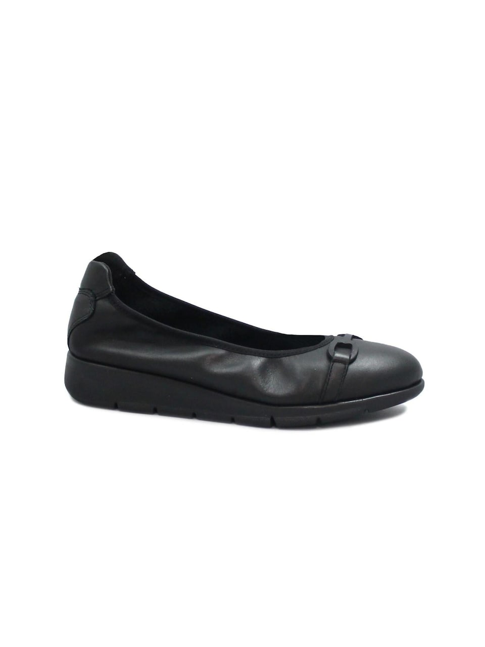 Ballerina 'FRAU 51M4 nero scarpe donna ballerine elasticizzata pelle fibbia'
