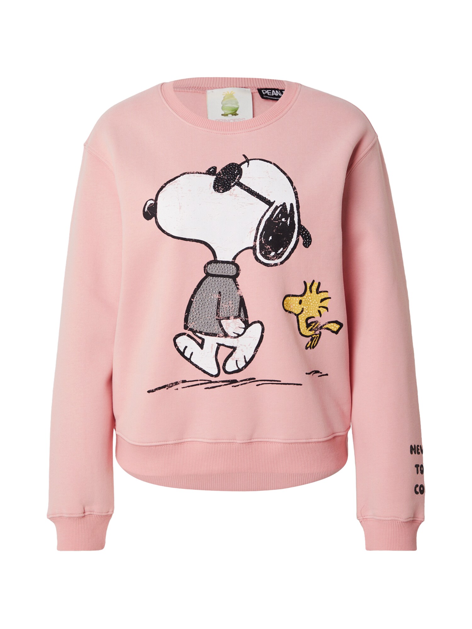 PRINCESS GOES HOLLYWOOD Bluză de molton 'Snoopy Cool Walk'  galben / roz / negru / alb
