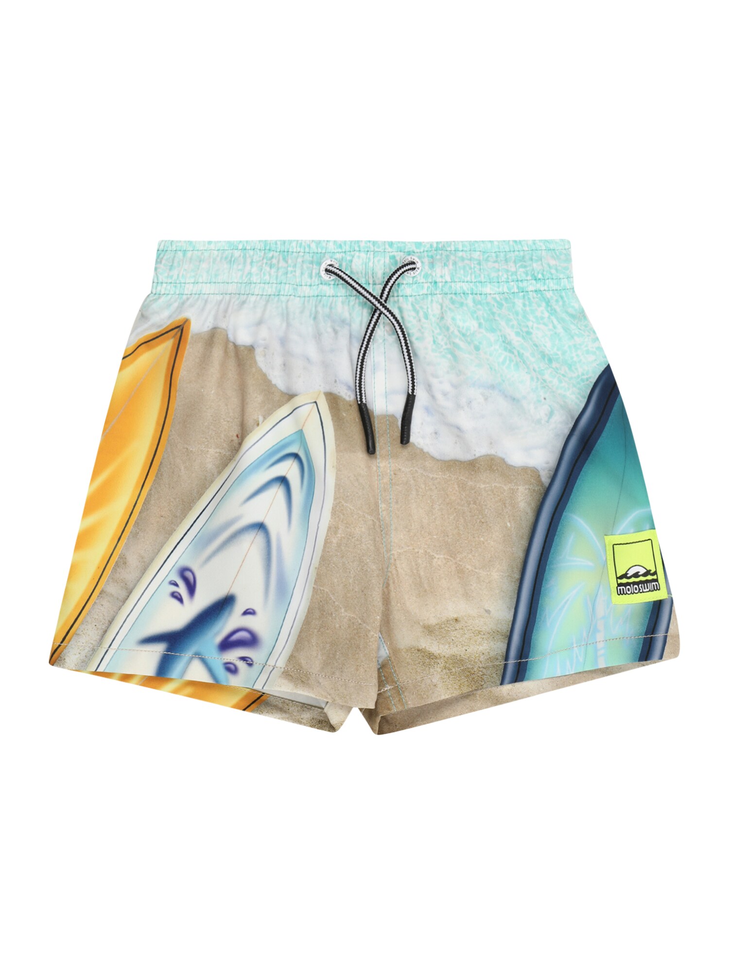 Molo Șorturi de baie Niko  bej închis / albastru aqua / portocaliu / alb