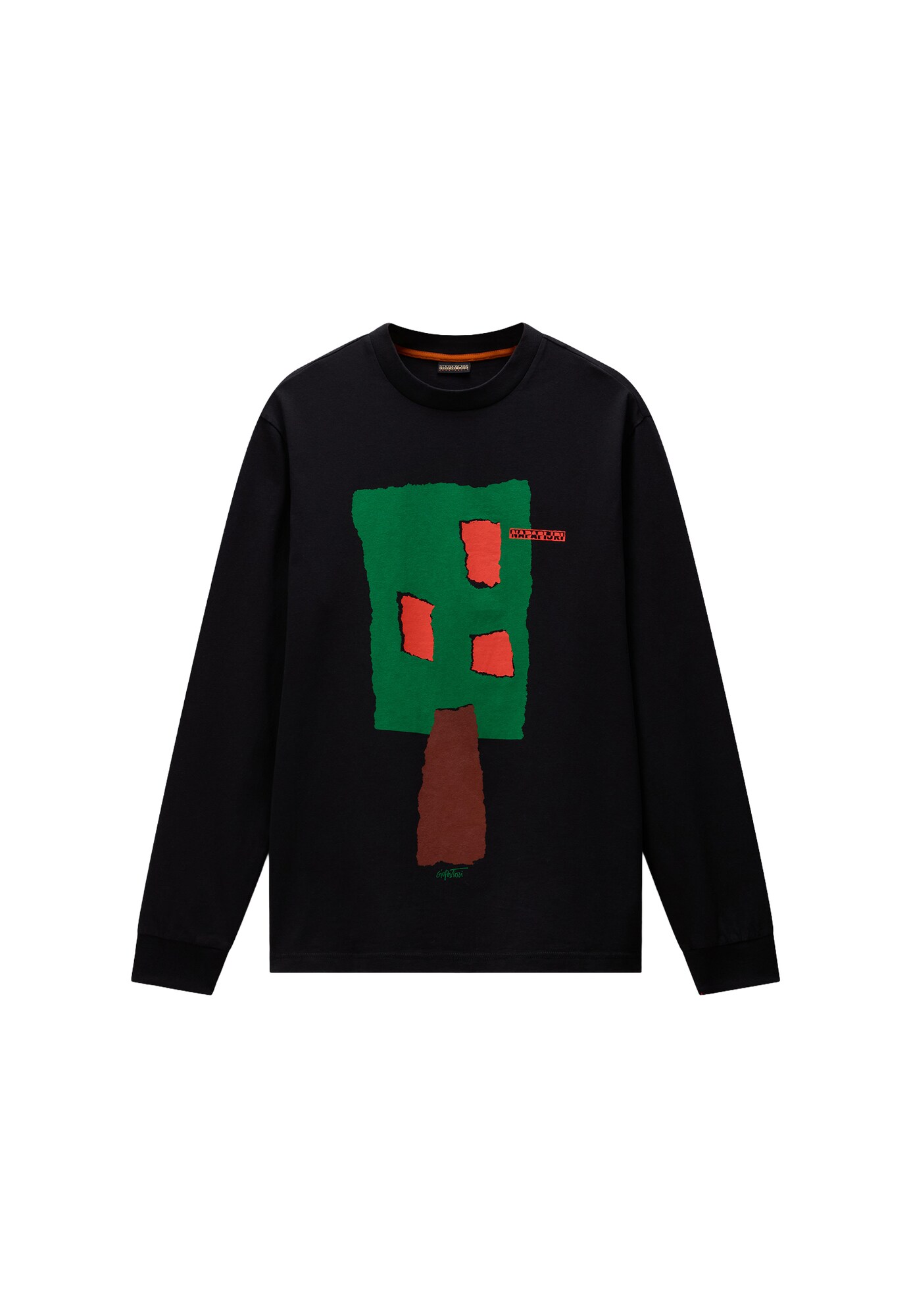 NAPAPIJRI Camiseta marrón / verde / rojo claro / negro