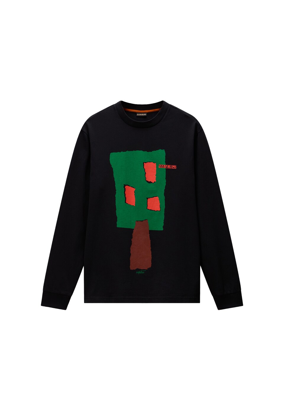 T-shirt brun / grön / ljusröd