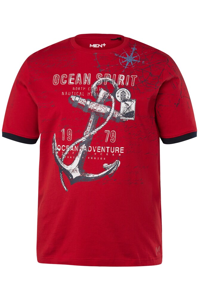 Men Plus T-Shirt Herren Größe 8XL mischfarben / blutrot