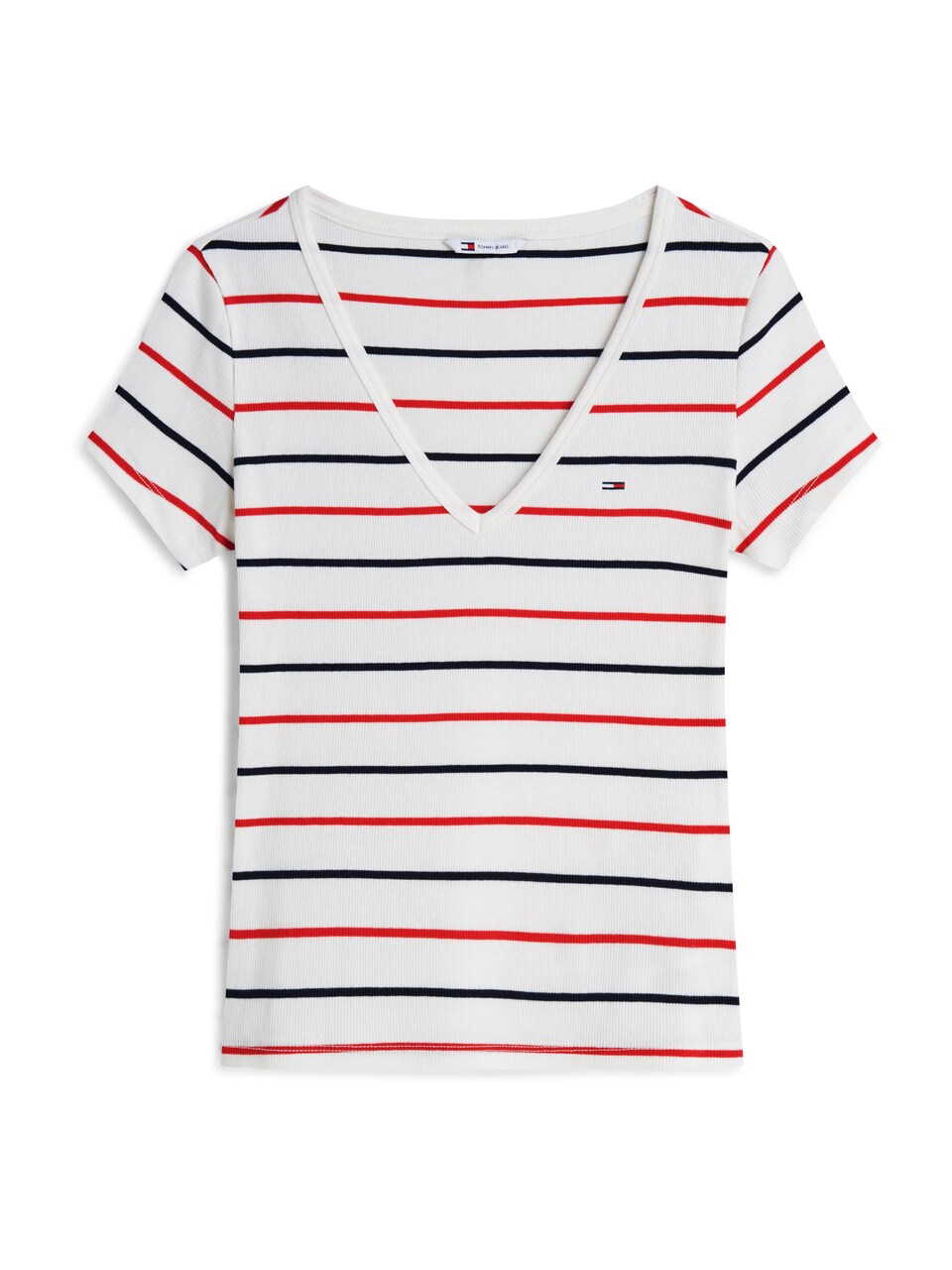 T-shirt 'Low' blå / röd