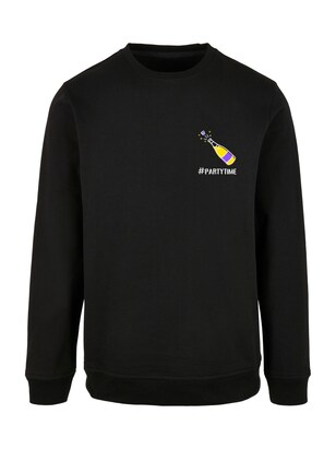 F4NT4STIC Sweatshirt ‘Silvester Party #partytime’ Gemengde kleuren / Zwart