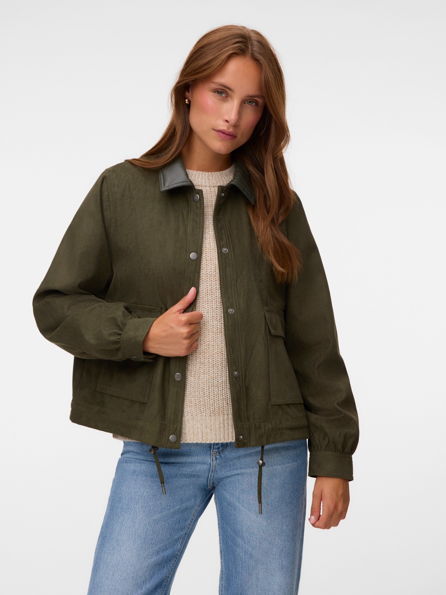 VERO MODA Geacă de primăvară-toamnă VMDARIAMARIA oliv