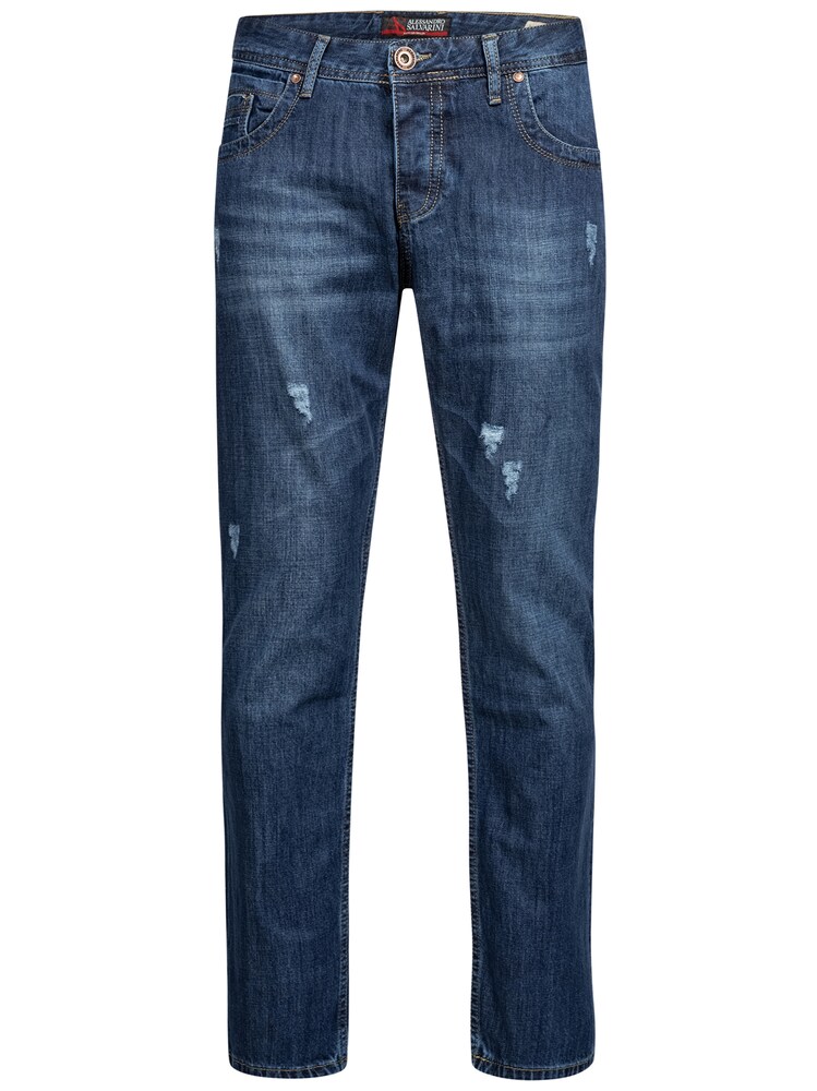 Alessandro Salvarini Jeans 'Carlo ' Herren Größe 32 blau / braun