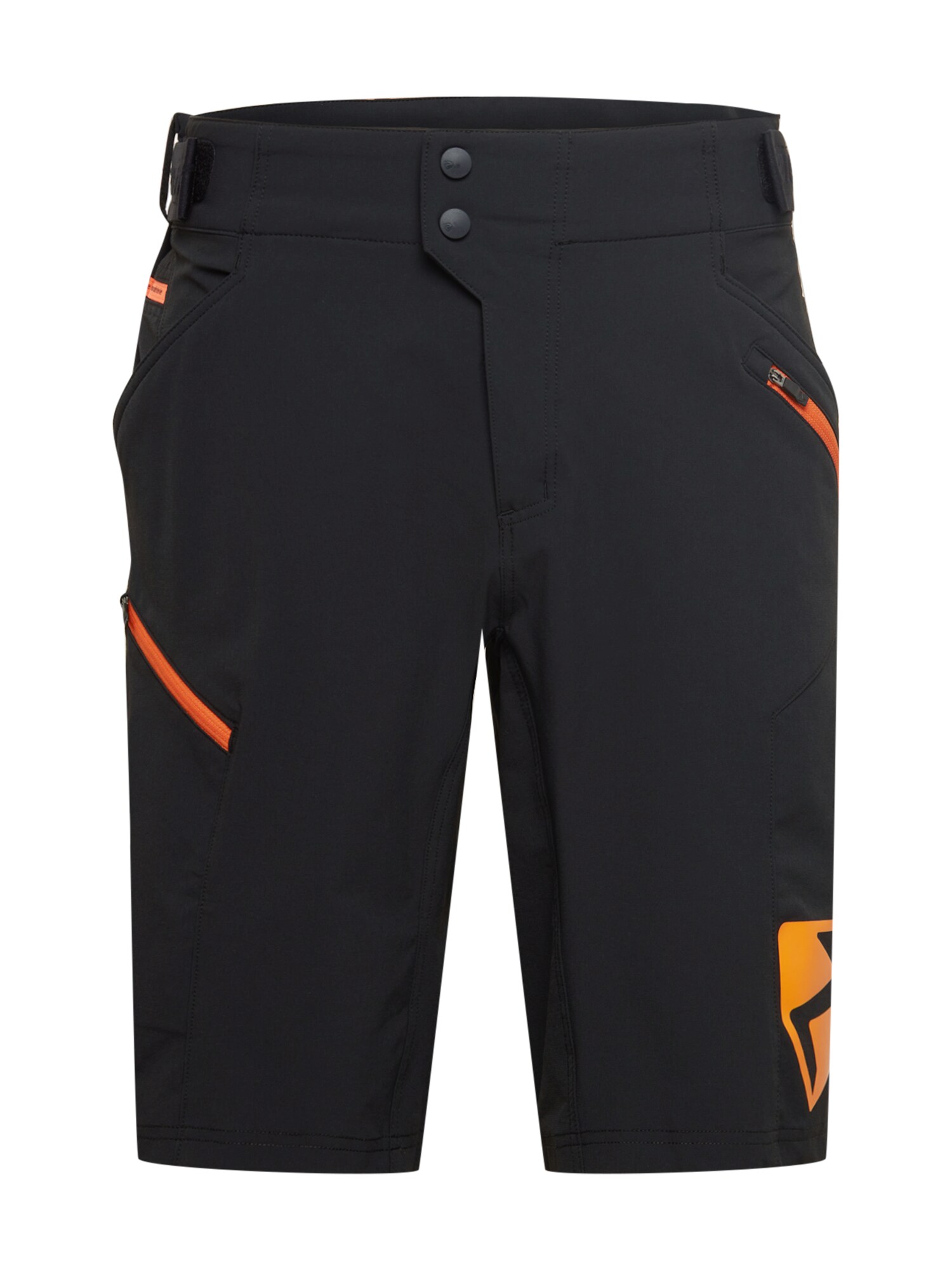 ZIENER Sportinės kelnės 'NONUS' juoda / oranžinė