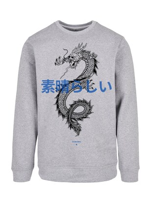 F4NT4STIC Sweatshirt ‘Drache’ Blauw / Grijs / Zwart