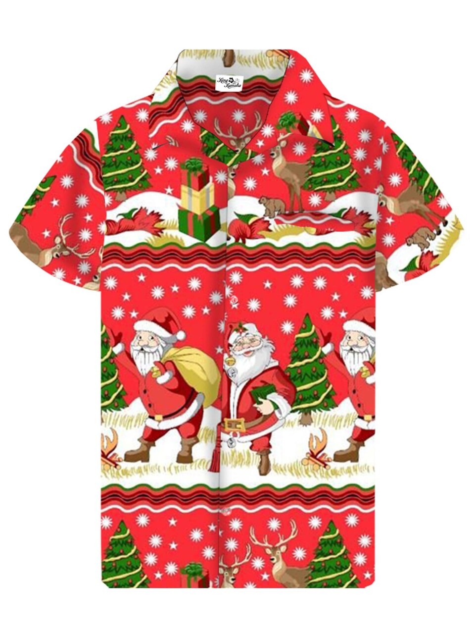 Skjorta 'Christmas Border Print'