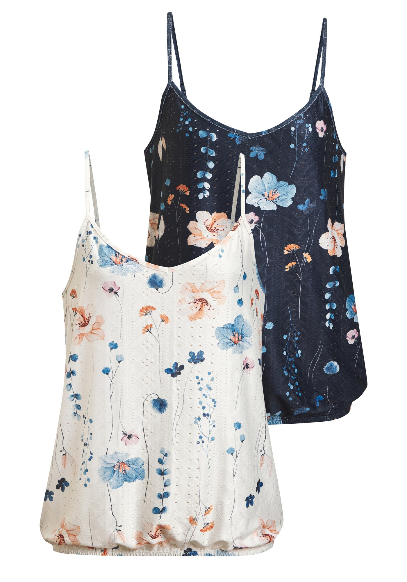 VIVANCE by LASCANA Top crem / bleumarin / azur / portocaliu