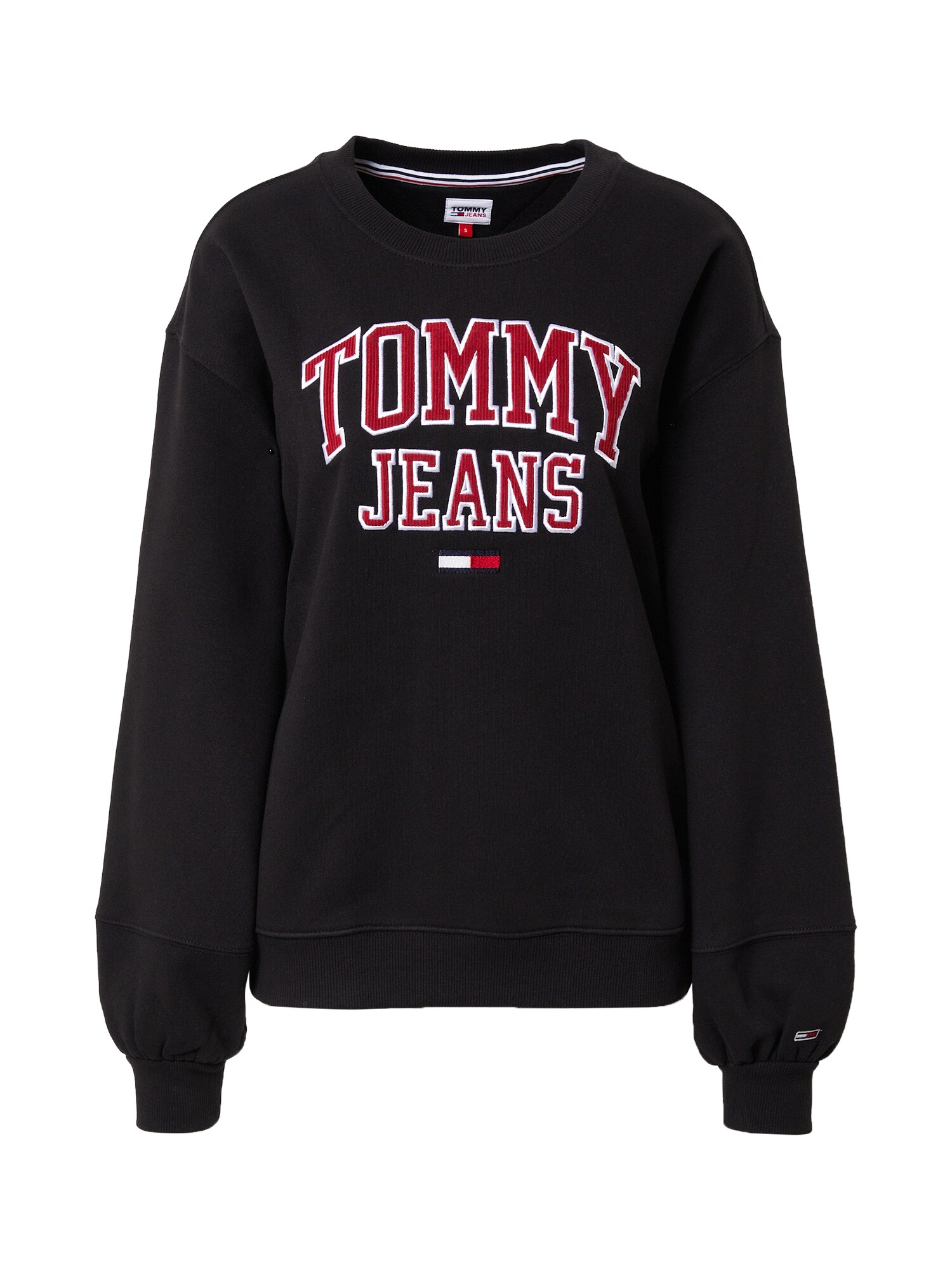 Tommy Jeans Megztinis be užsegimo  juoda / balta / raudona