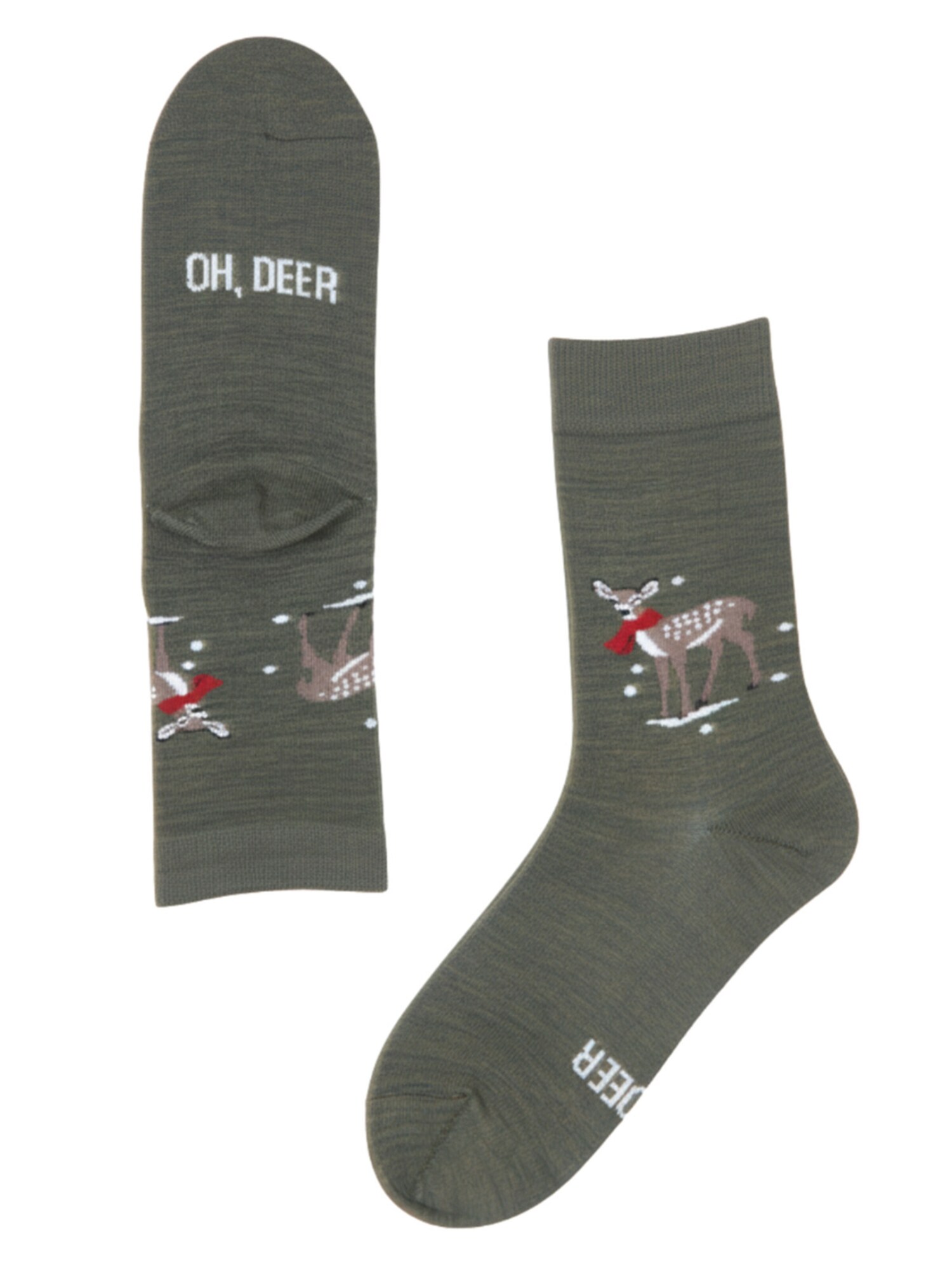 Sokisahtel Čarape 'OH DEER' zelena
