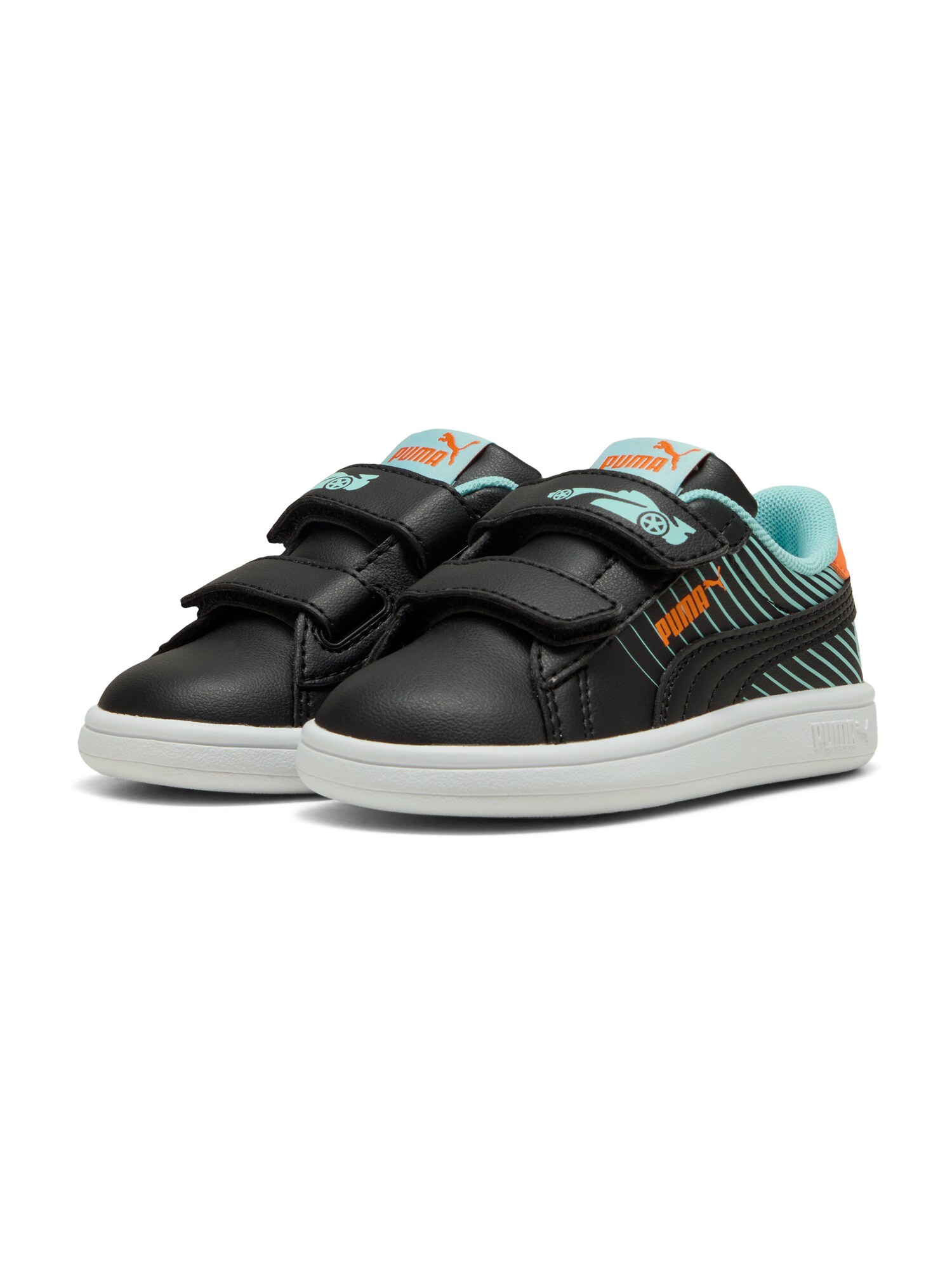 PUMA Sportcipő 'Smash 3.0 Poised 2 ra'  égkék / narancs / fekete termék 2. képe