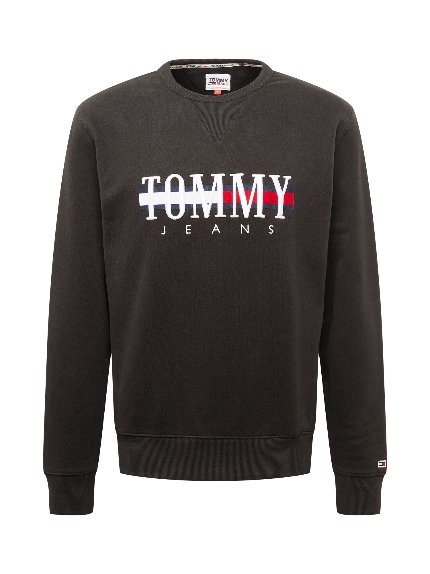 Tommy Jeans Megztinis be užsegimo 'TIMELESS'  juoda / balta / raudona / tamsiai mėlyna