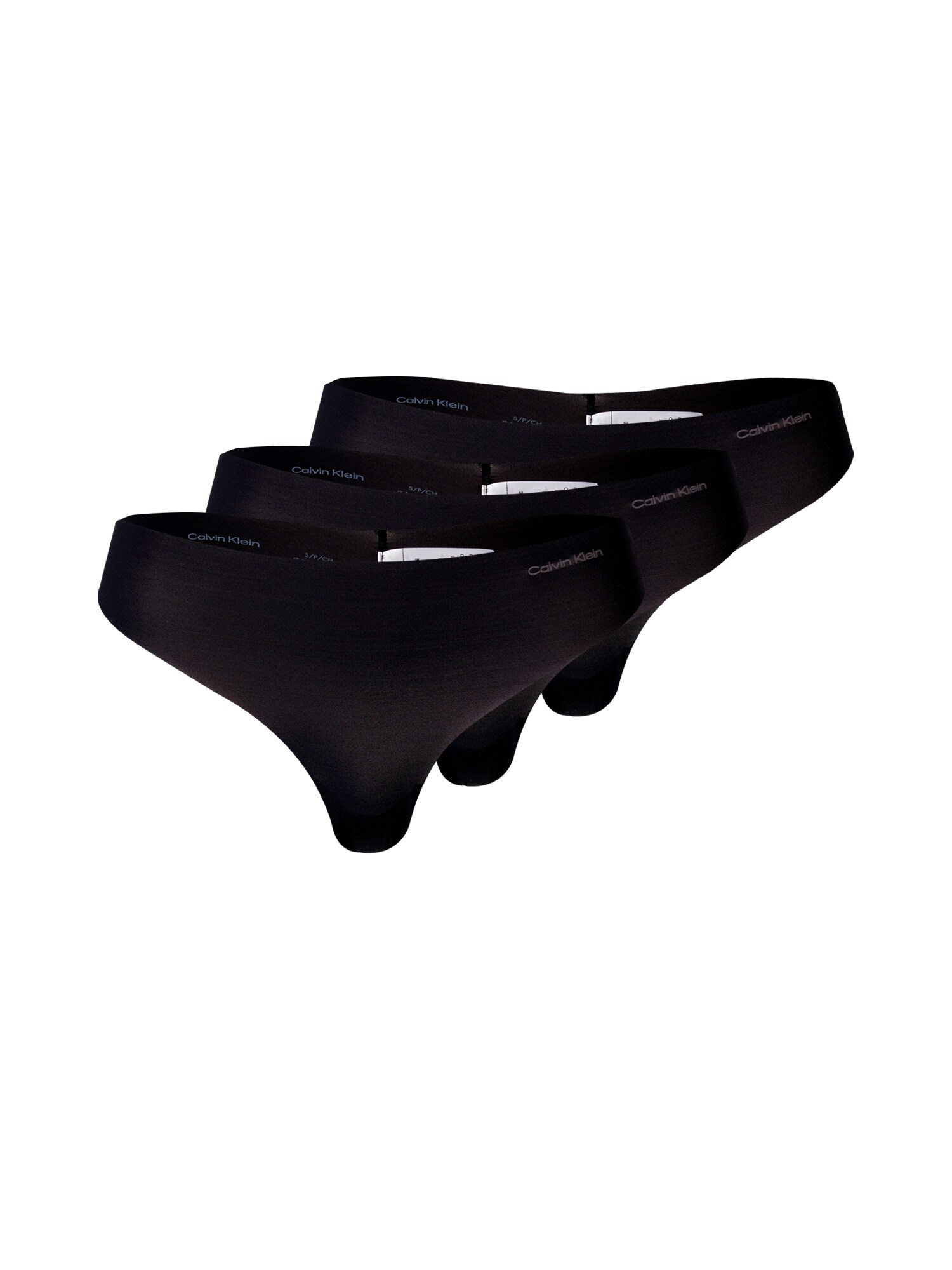 Calvin Klein Underwear Tanga Invisibles  albastru / gri argintiu / negru