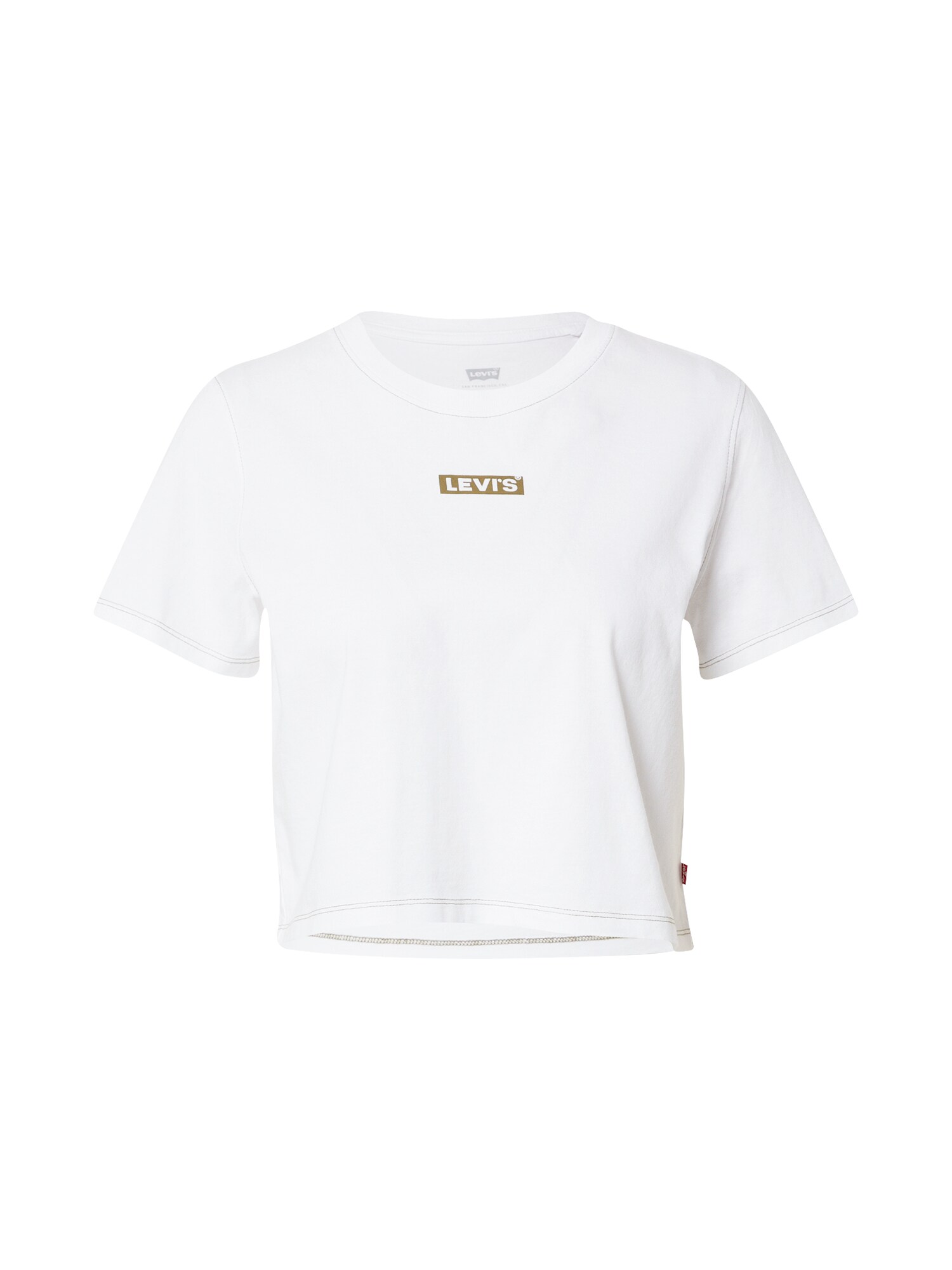 LEVI'S Тениска 'GR CROPPED JORDIE TEE NEUTRALS'  каки / бяло