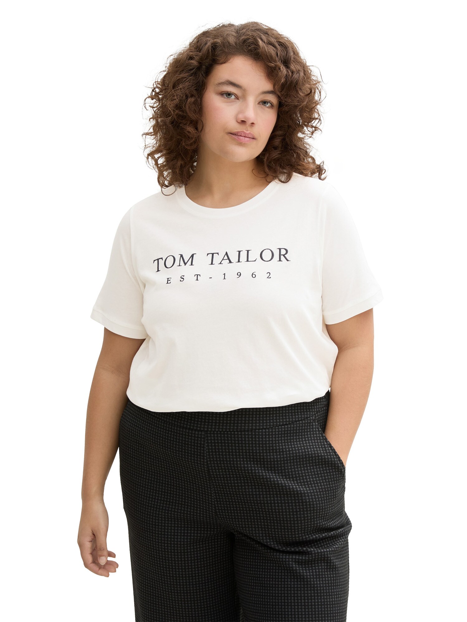 Tom Tailor Women + Póló  fekete / fehér termék 2. képe