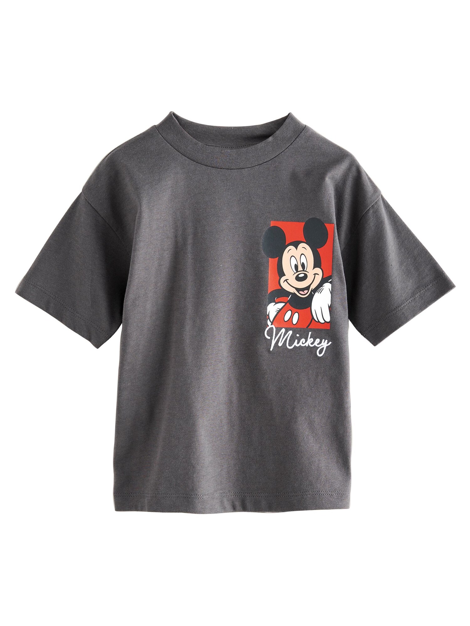 Next Tricou  gri grafit / roșu