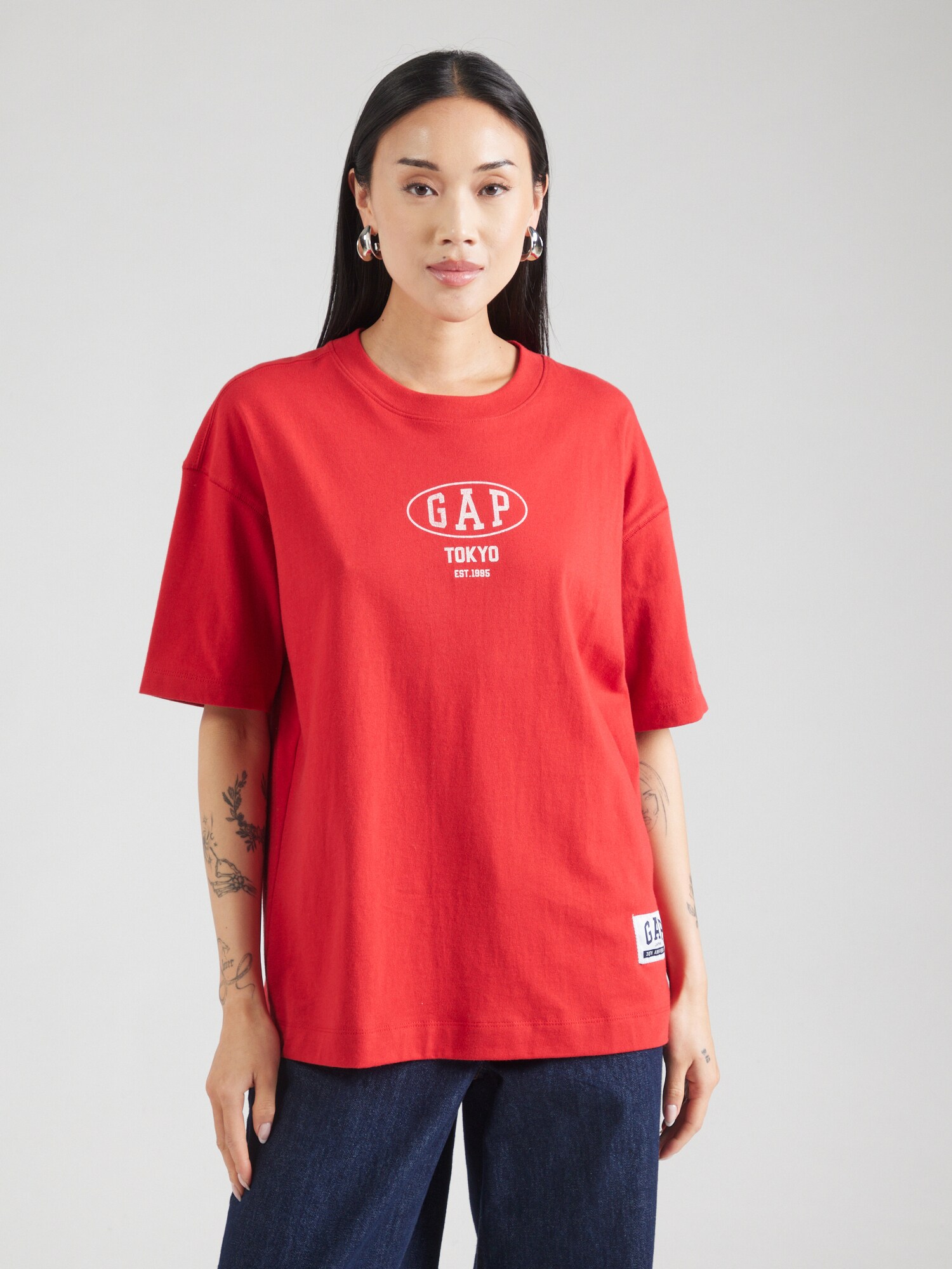 GAP Oversize póló  piros / fehér termék 2. képe