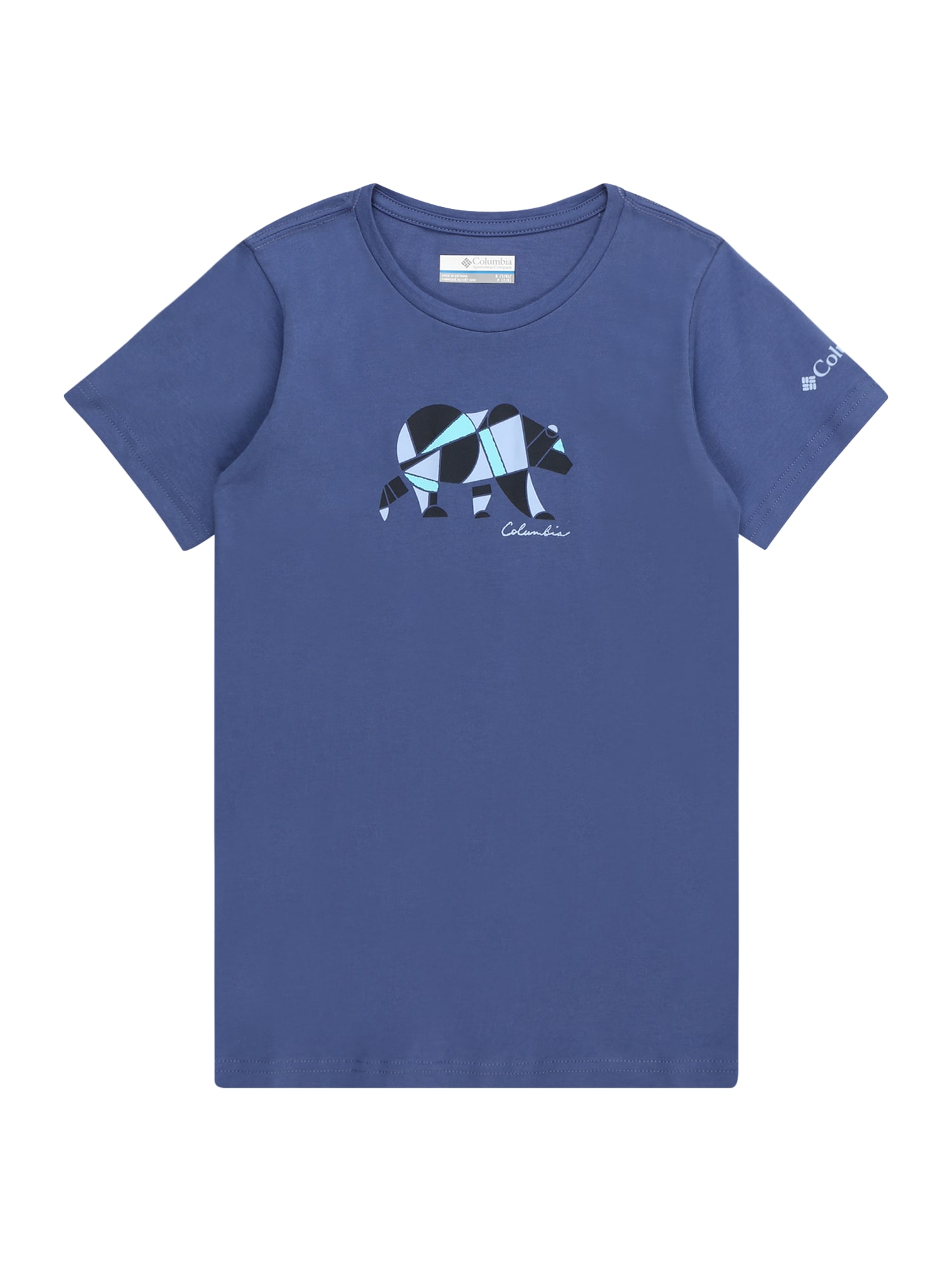 COLUMBIA Функционална тениска 'Mission Lake'  морскосиньо / аквамарин / гълъбово синьо / черно