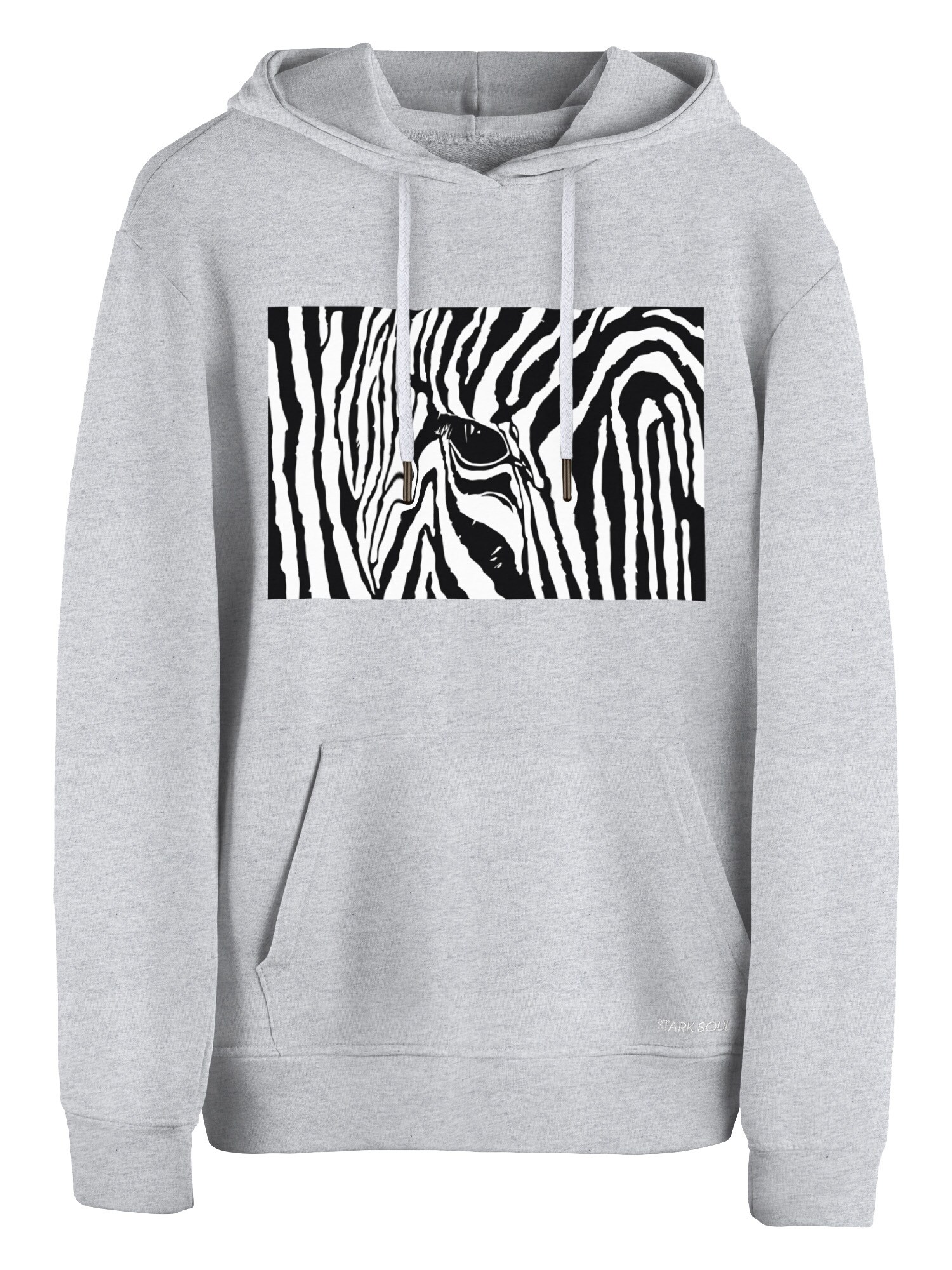 Cotton Prime Sudadera 'Black &amp; White Zebra Eye'  gris / negro