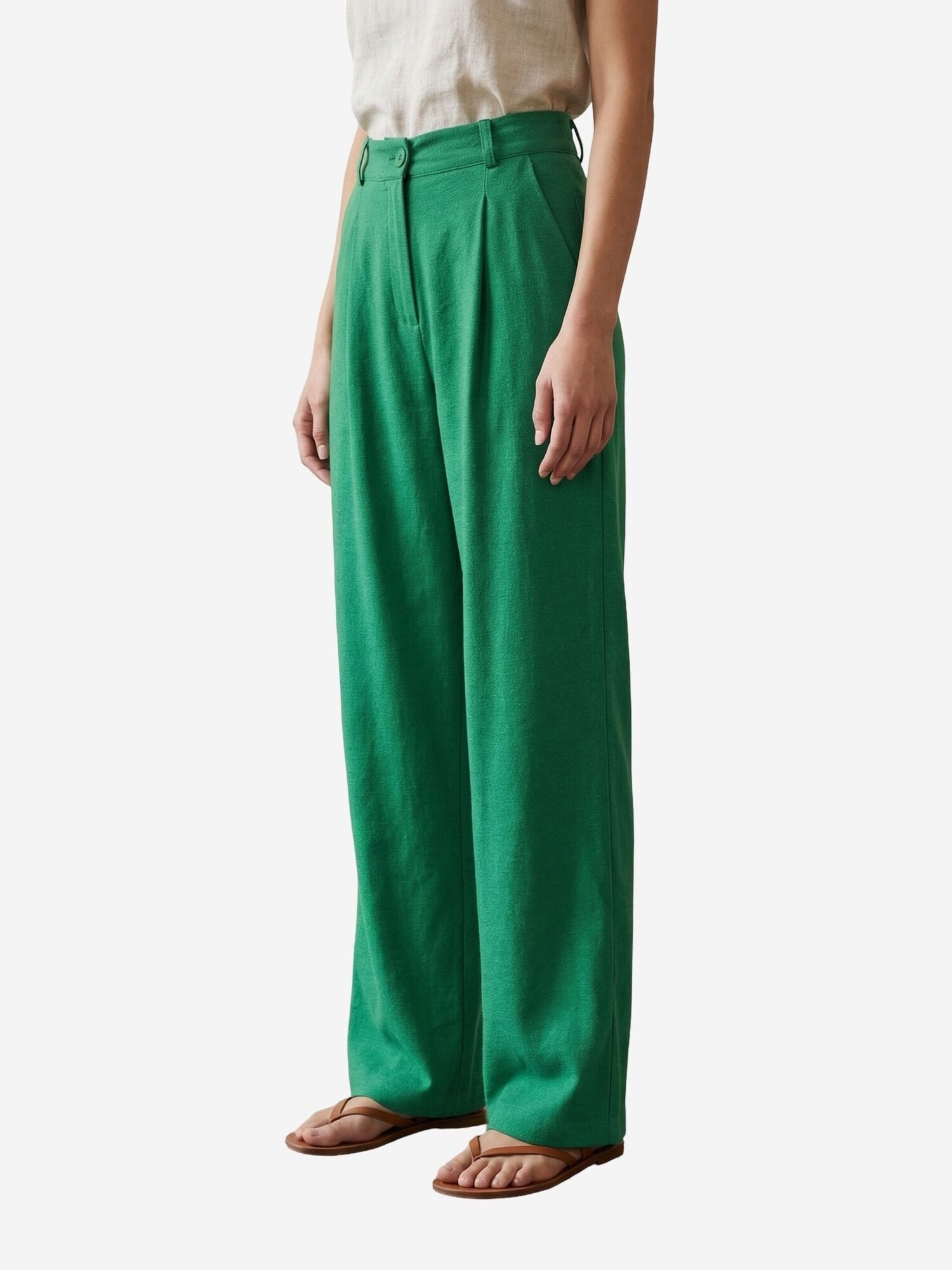 My fashion Hlače s naborima 'Hose' smaragdno zelena