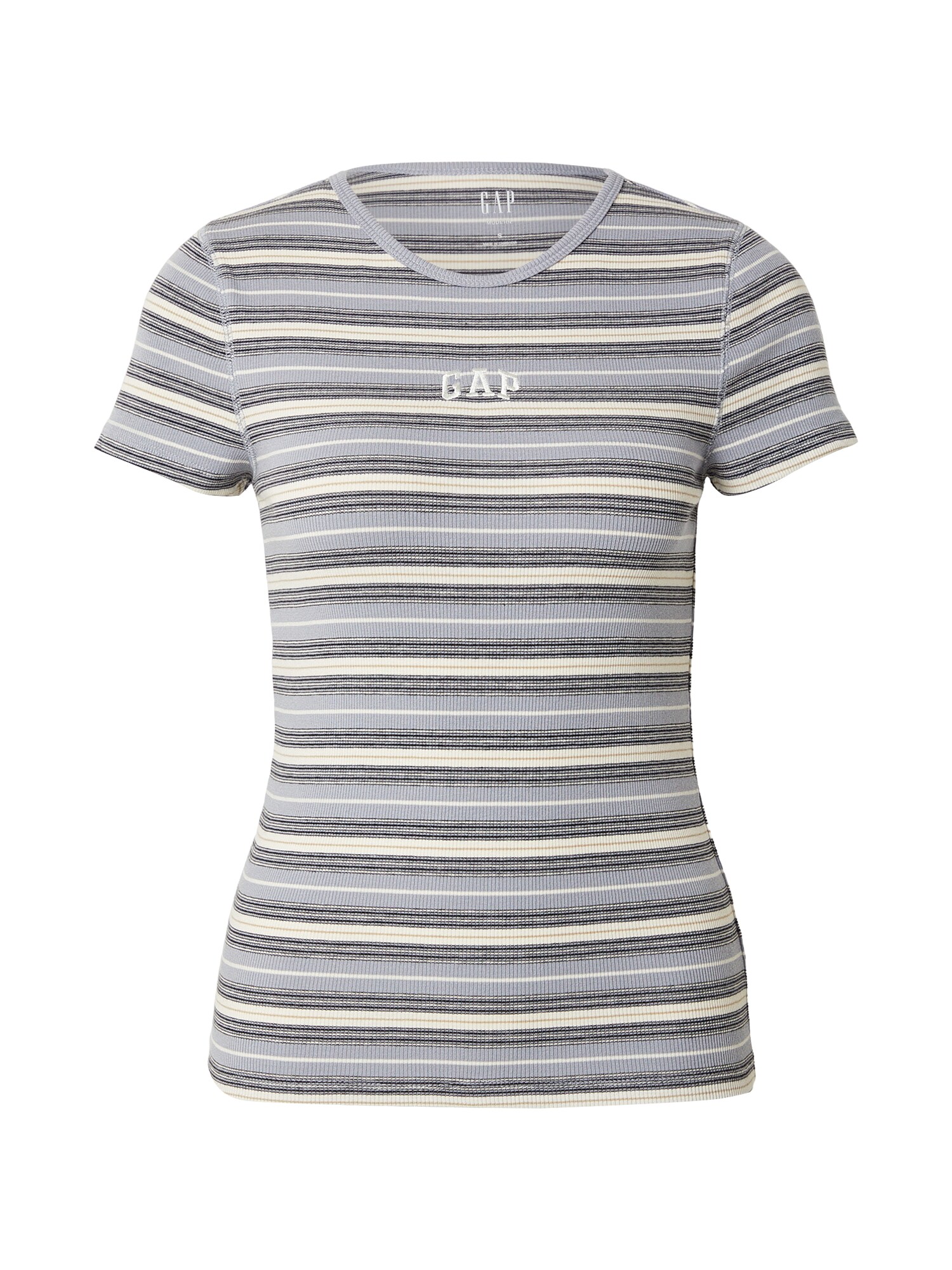 GAP Camiseta  beige / azul paloma / negro / blanco