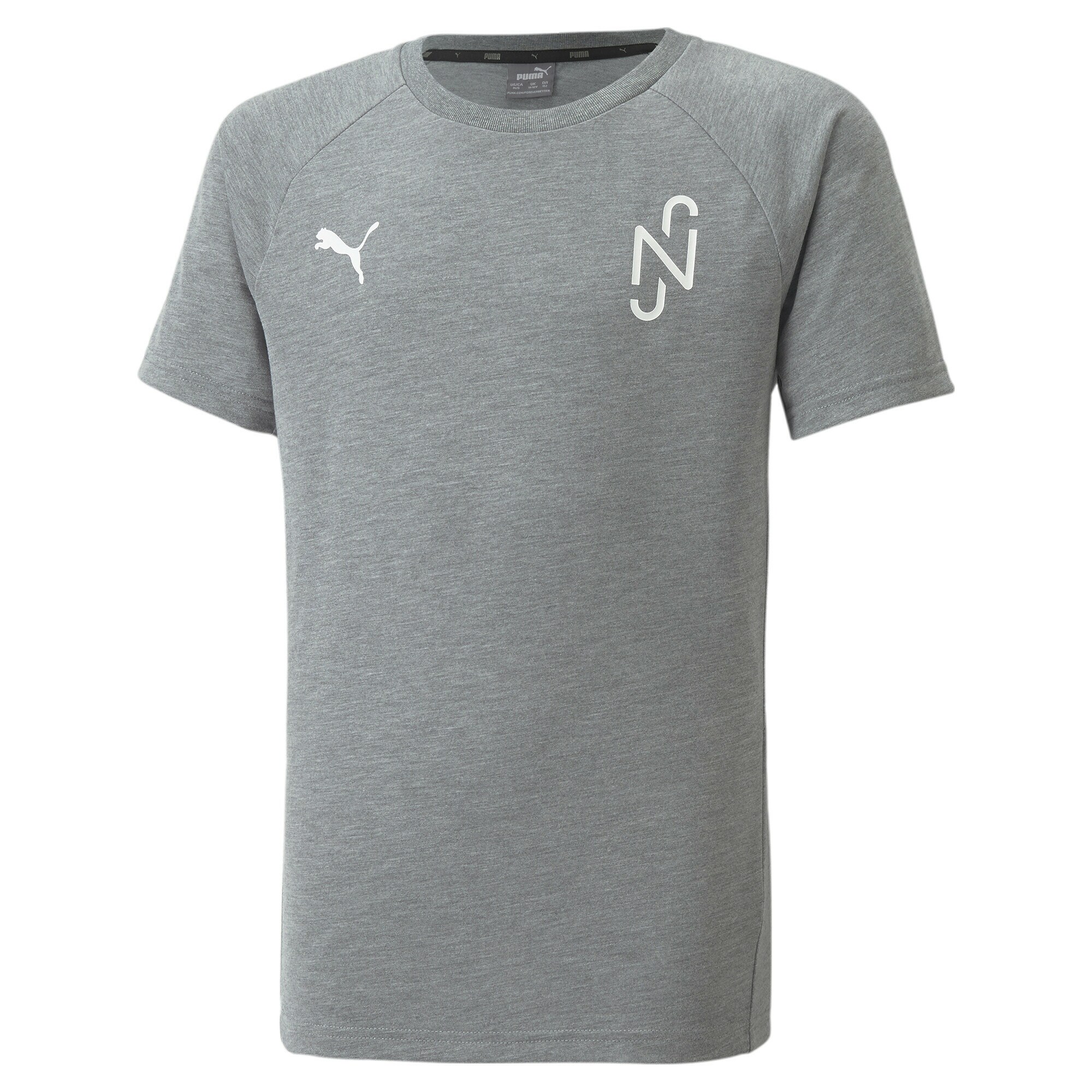PUMA Tricou funcțional 'Neymar Jr Evostripe'  gri amestecat / alb