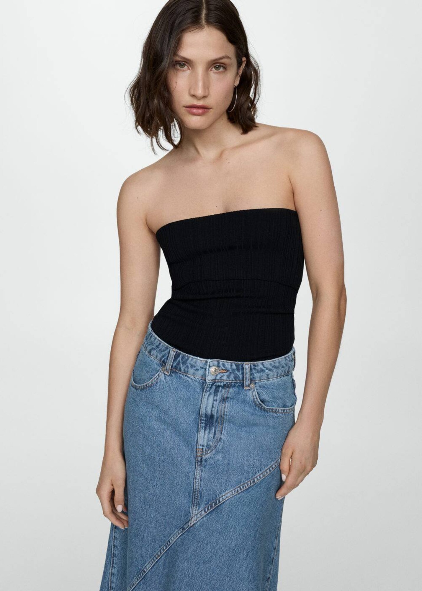 MANGO Sukňa 'Asher' modrá denim (obrázok 6)