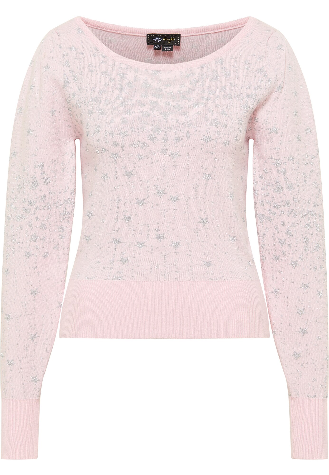 myMo at night Pullover  rosa pastel / prata