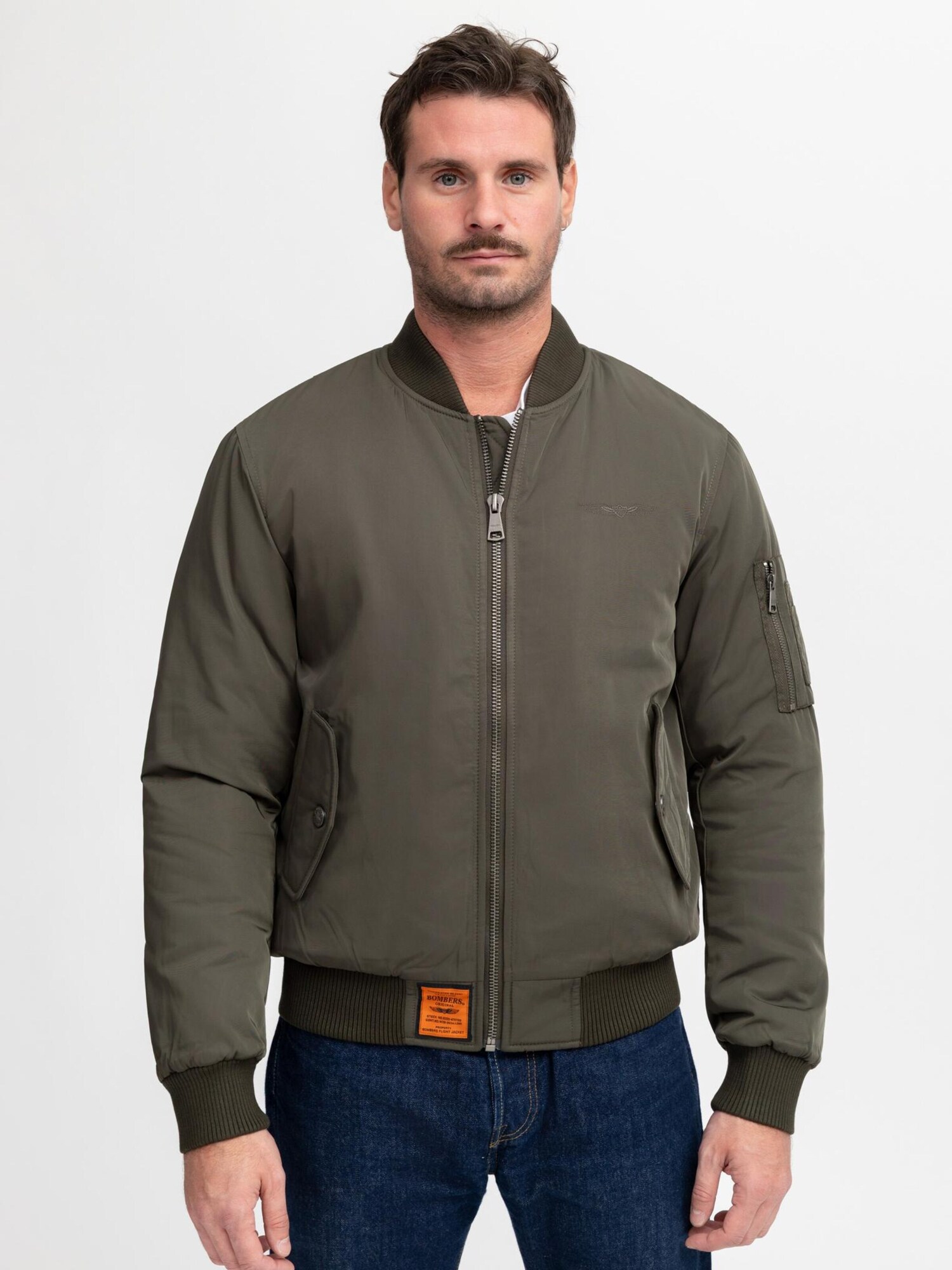 Bombers Chaqueta de entretiempo 'ORIGINAL MEN' verde oscuro