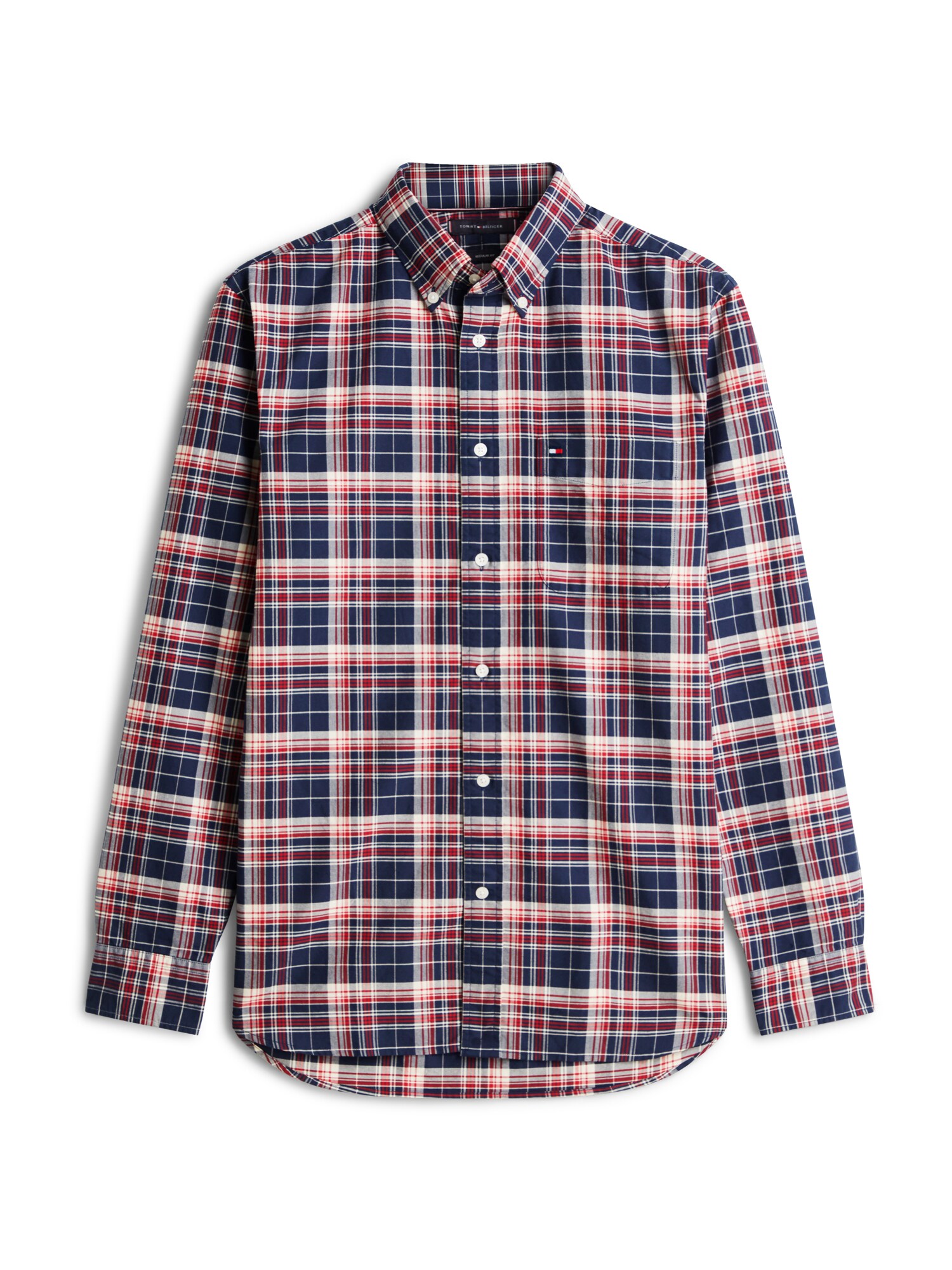 TOMMY HILFIGER Cămașă HERITAGE  albastru închis / gri deschis / roşu închis