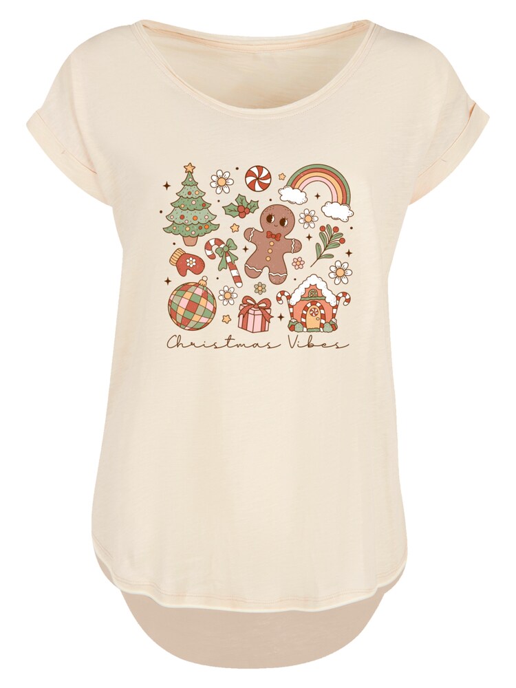 F4NT4STIC Shirt 'Christmas' Damen Größe XXXL sand / mischfarben