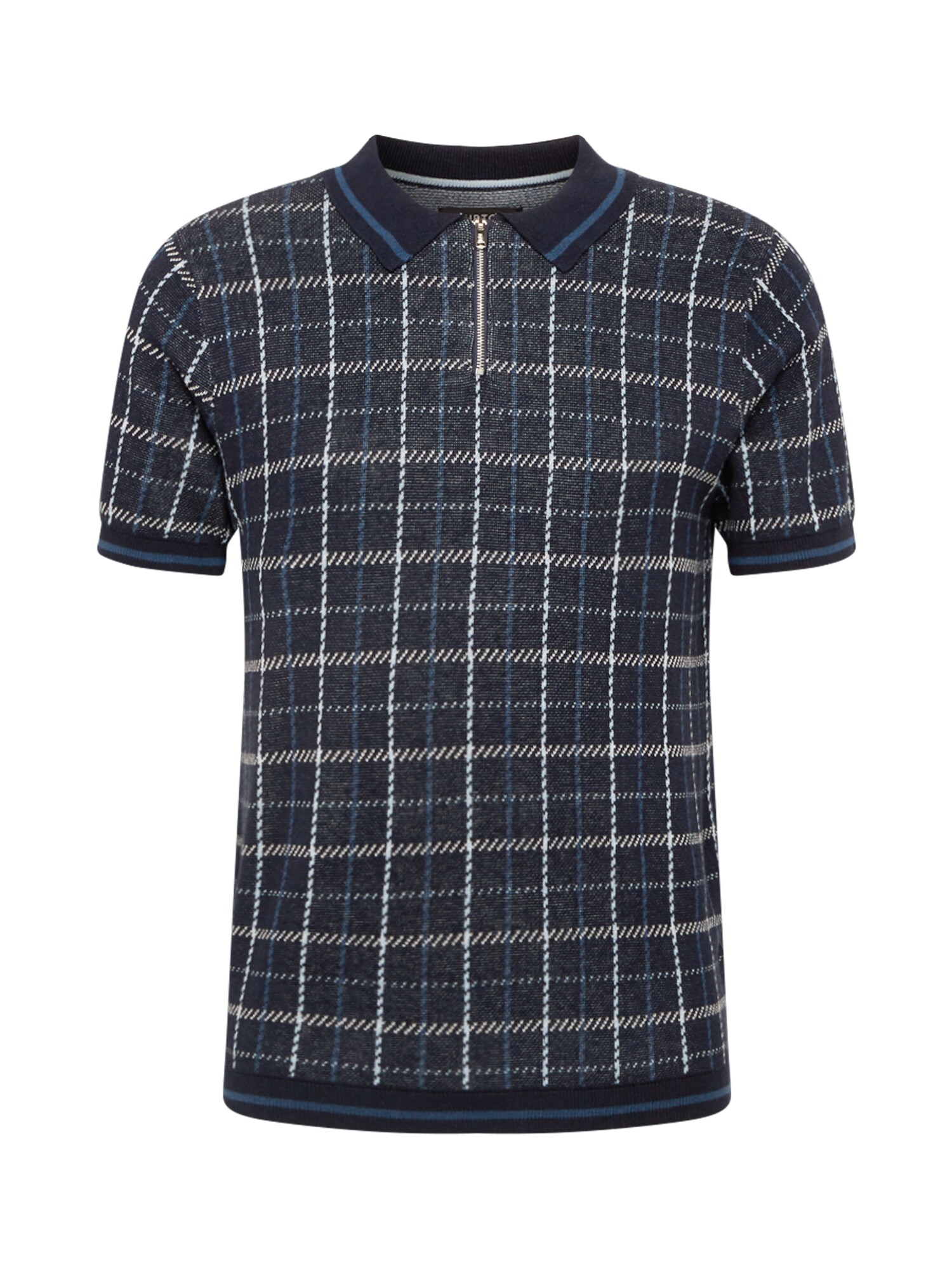 BURTON MENSWEAR LONDON Marškinėliai  tamsiai mėlyna / dangaus žydra / šviesiai pilka