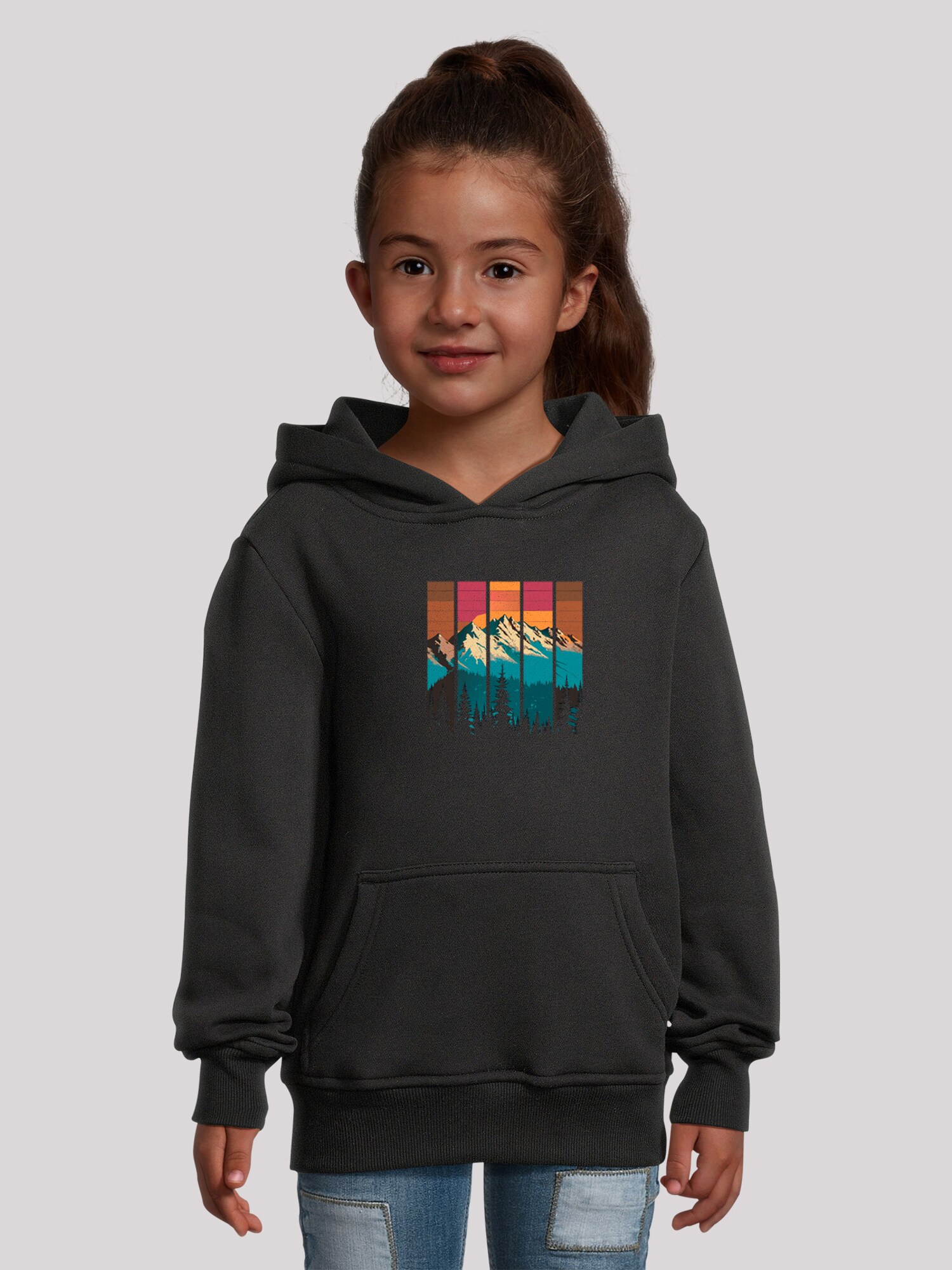 Thumbnail - Sweatshirt 'Berg Sonnenuntergang Retro'