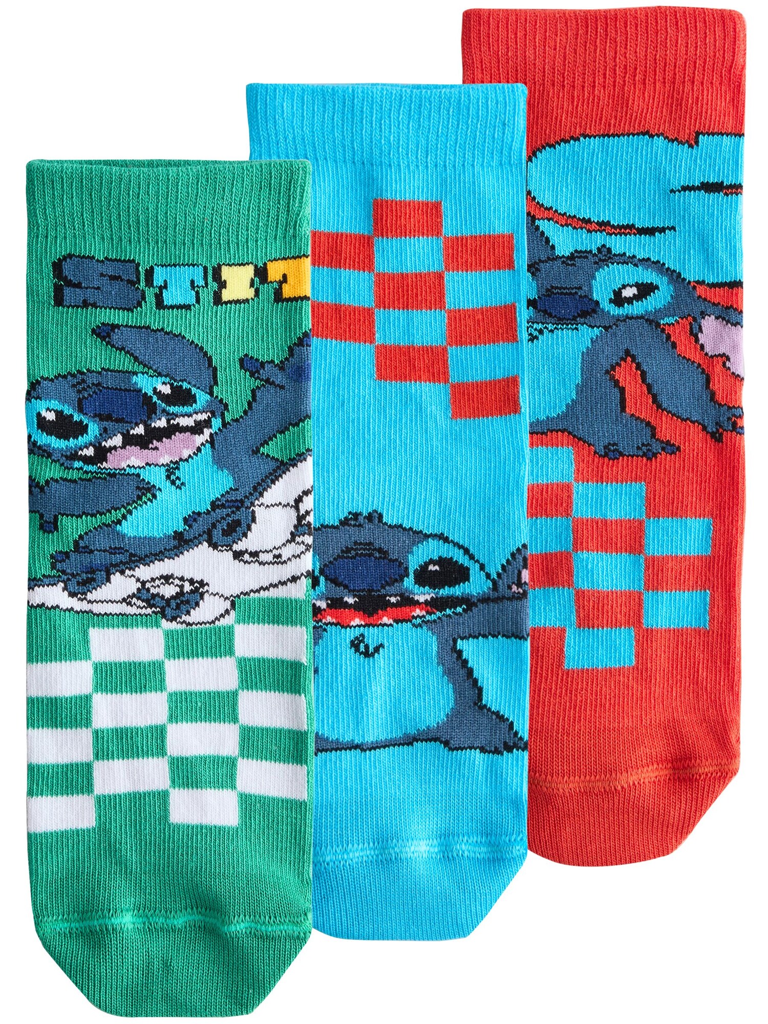Next Șosete Lilo und Stitch  azuriu / verde stuf / roșu / alb