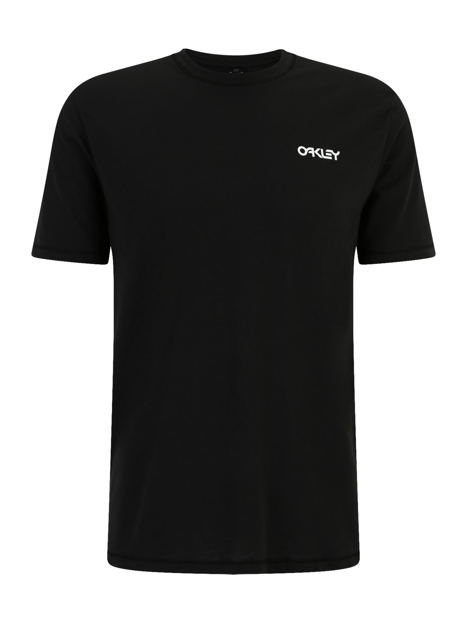 OAKLEY Sportiniai marškinėliai juoda / balta