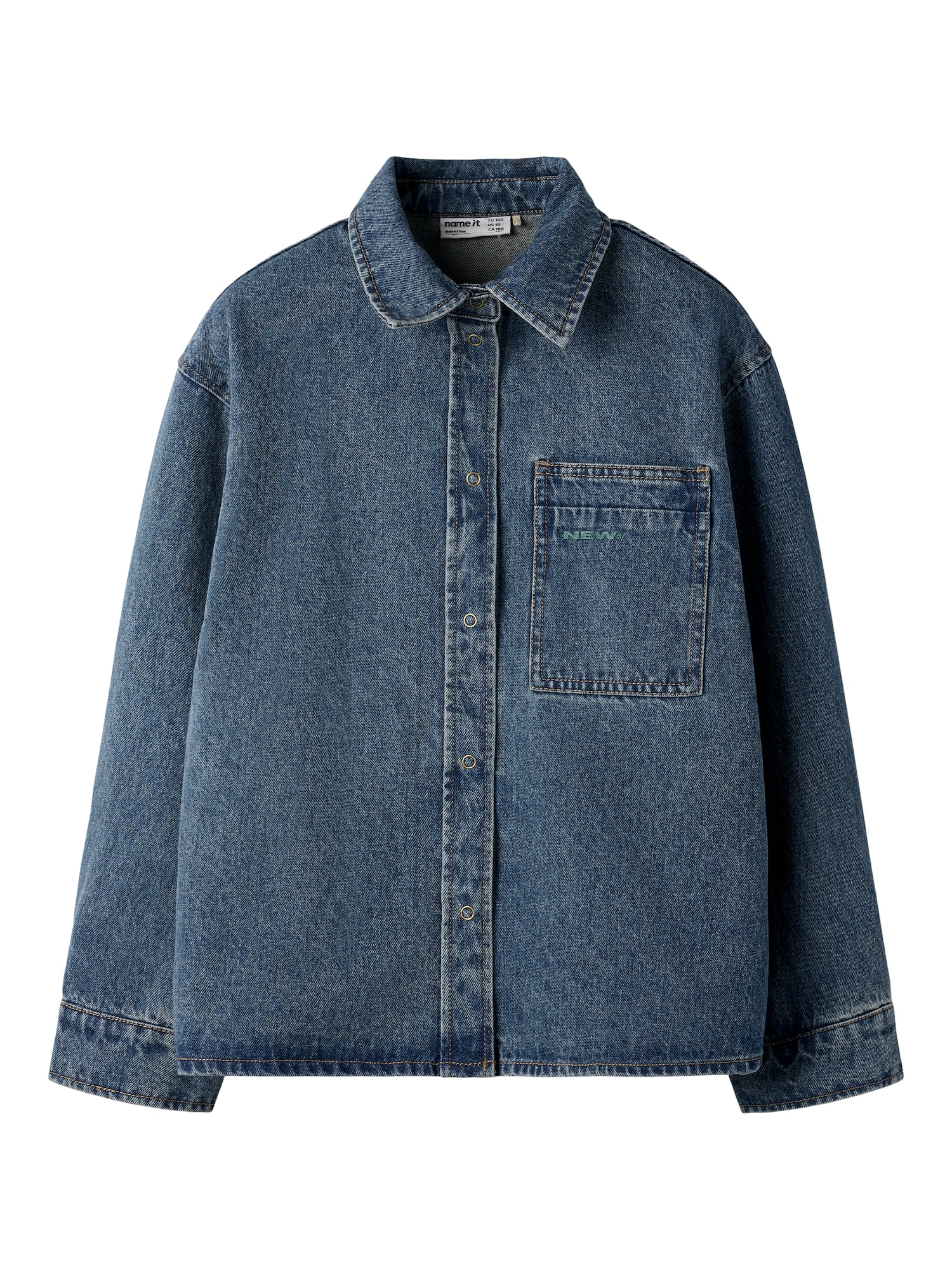 NAME IT Bluză NKMMARIO albastru denim