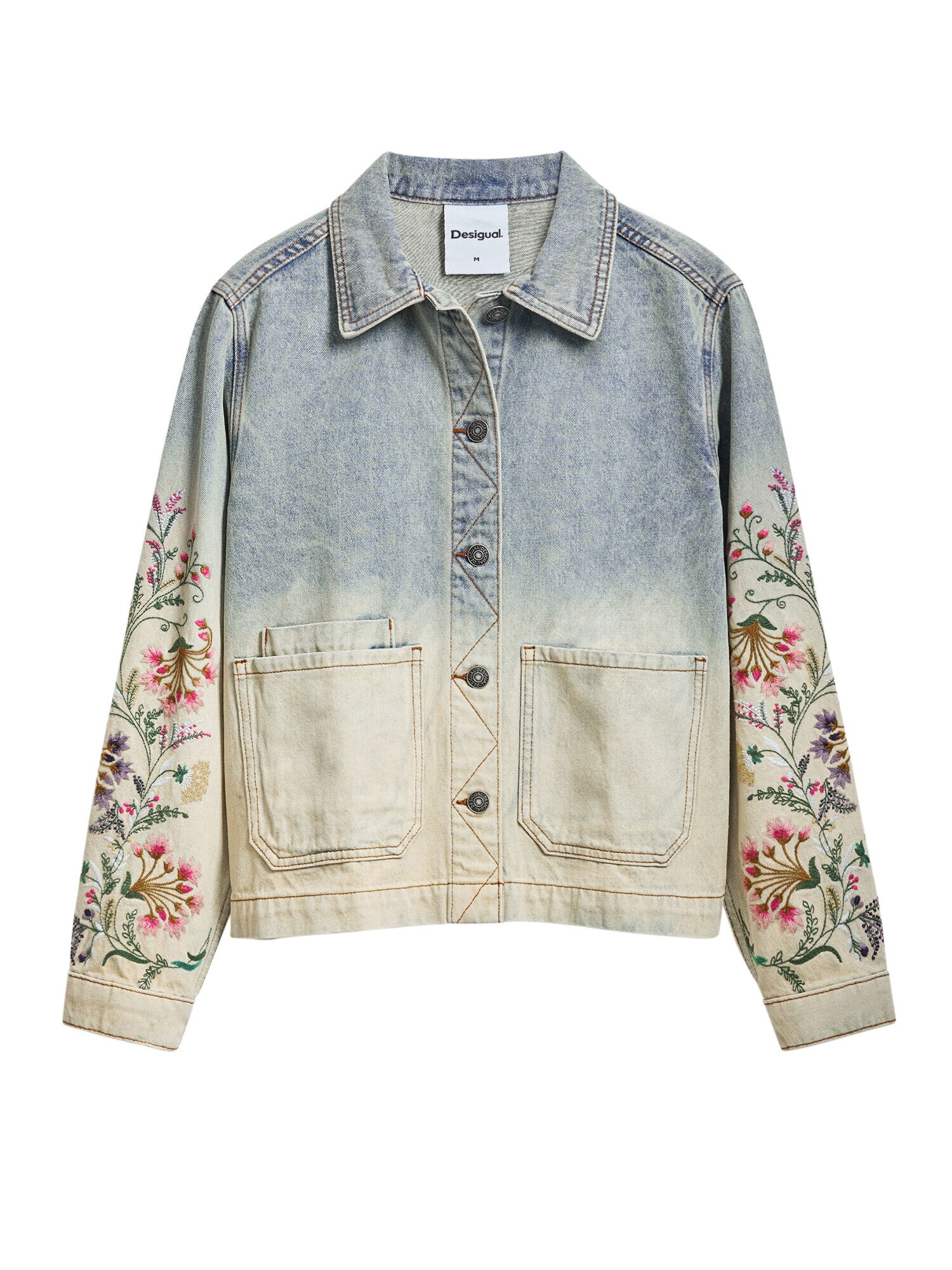 Desigual Geacă de primăvară-toamnă  bej / albastru / verde / roșu