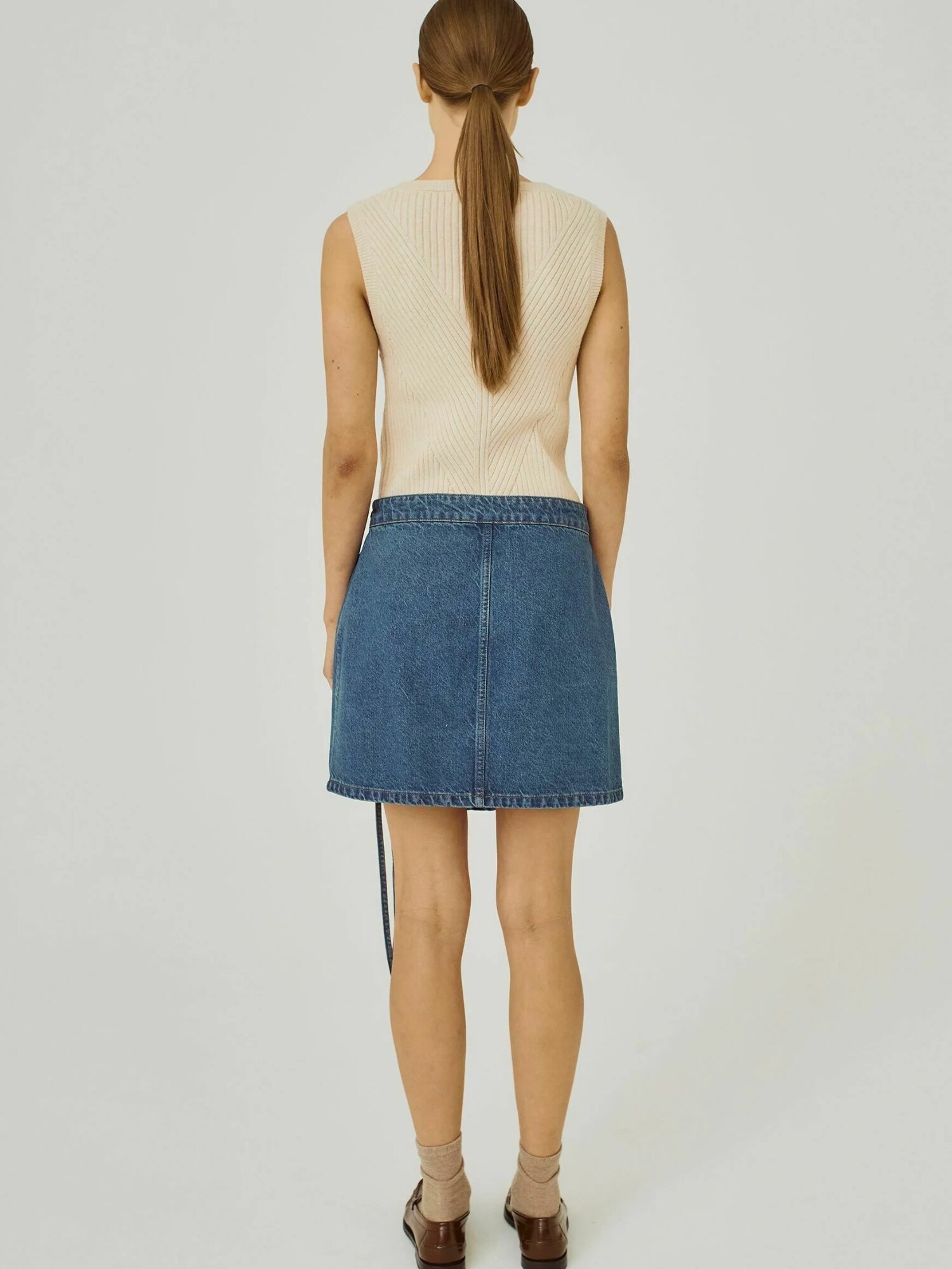 NORR Fustă 'Ninni'  albastru denim