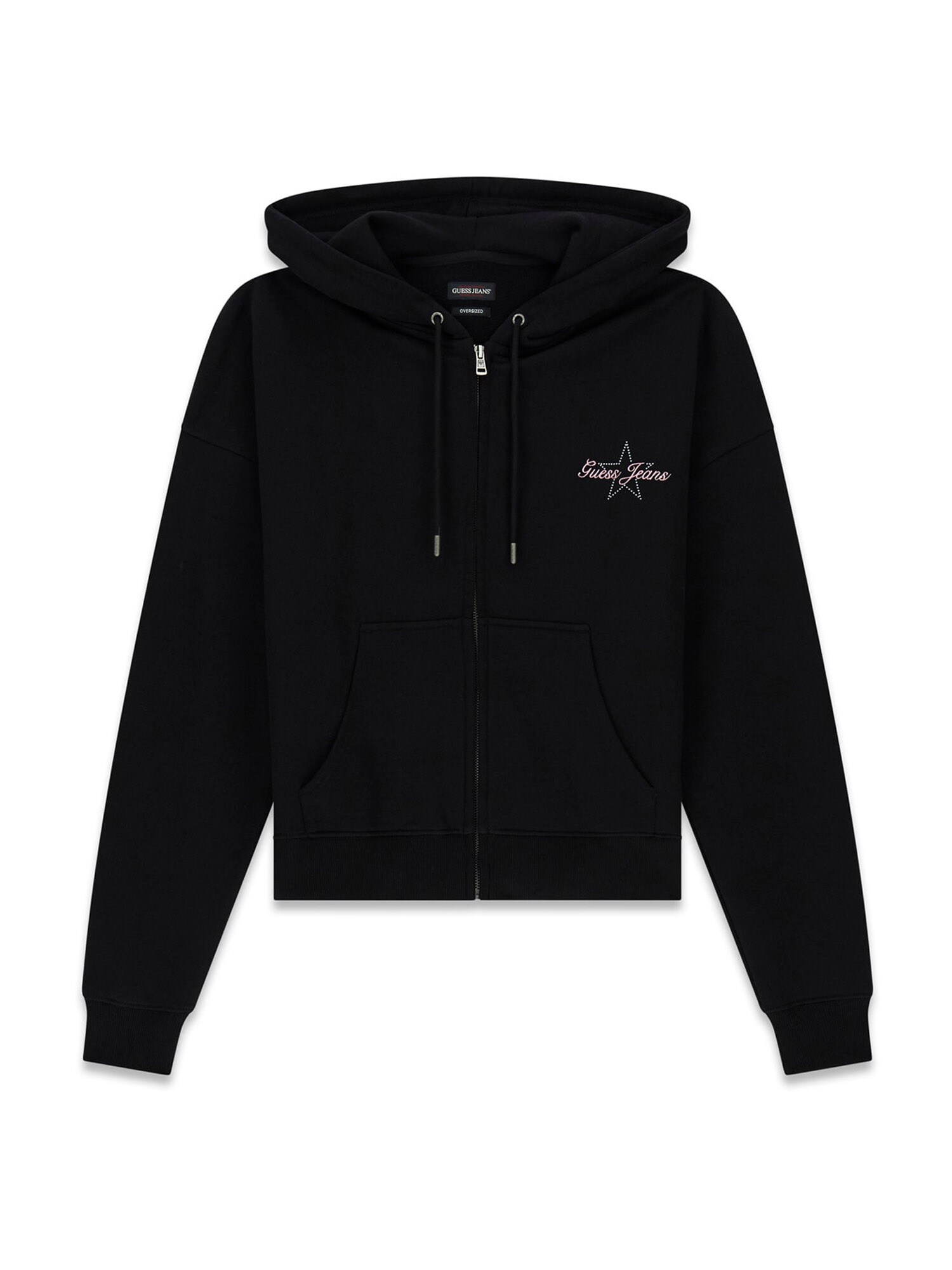 GUESS JEANS Hanorac  roz / negru