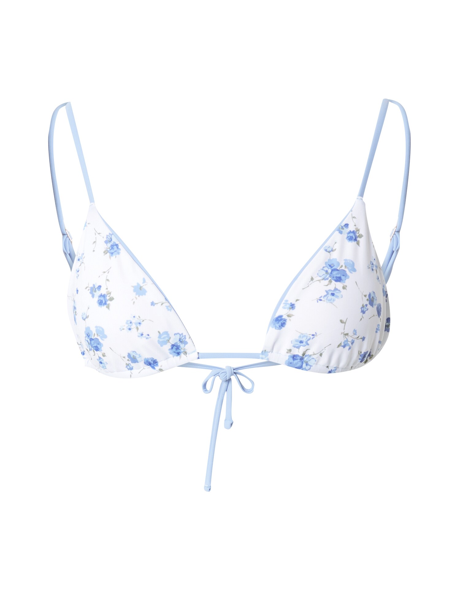 HOLLISTER Bikinio viršutinė dalis šviesiai mėlyna / balta