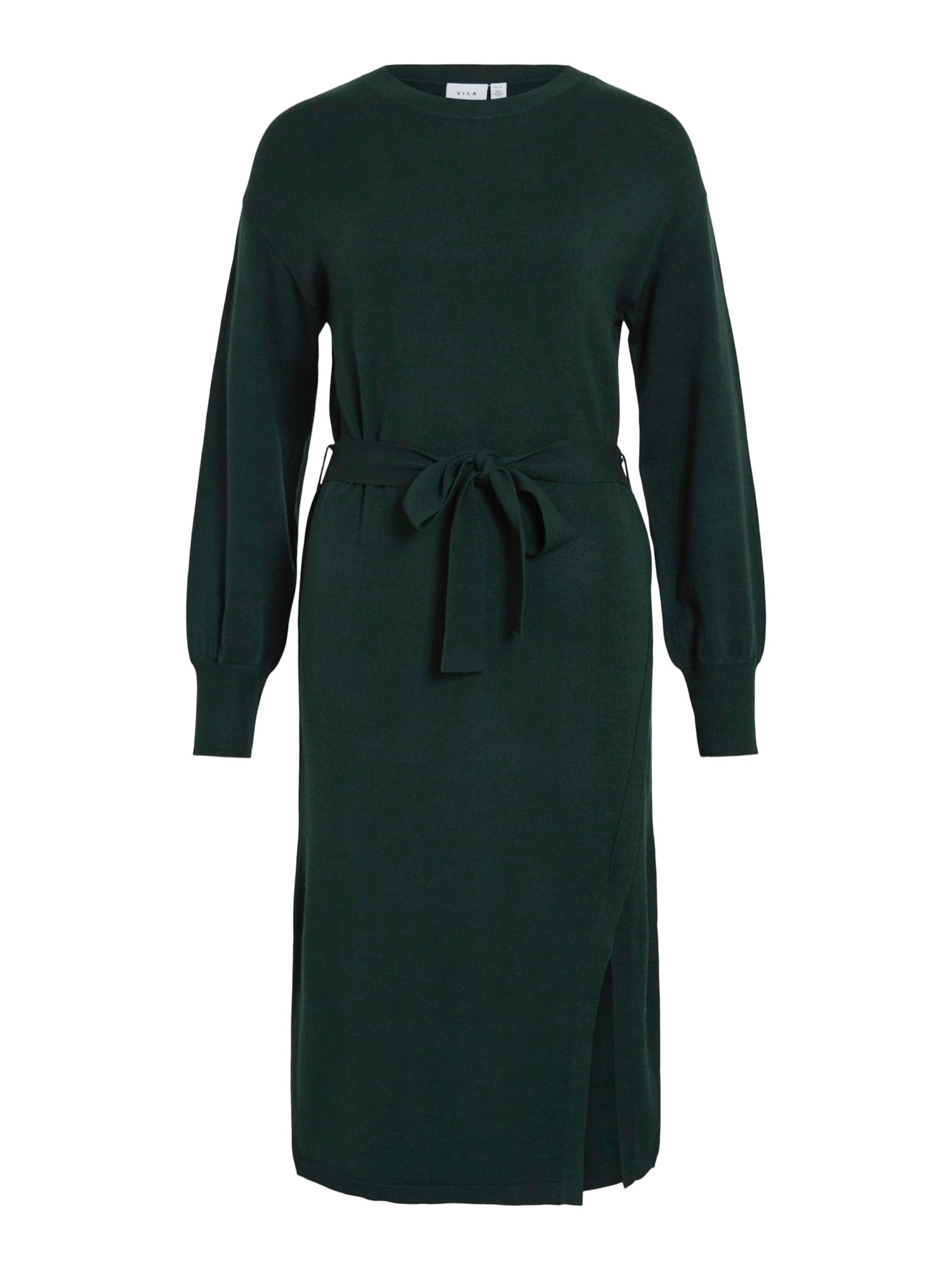 VILA Rochie tricotat VIRICKY  verde închis